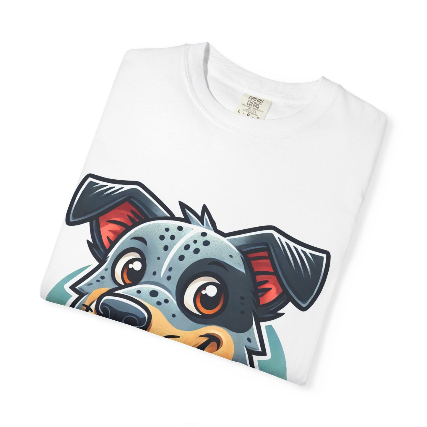 Comfort Colors Unisex Garment-Dyed T-Shirt | Hand-Drawn Blue Heeler (Australian Cattle Dog) Graphic Tee