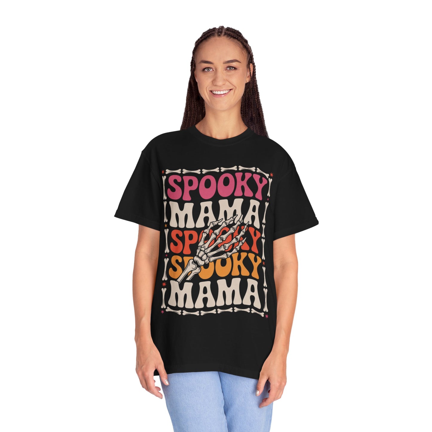 Spooky Mama Tee – Retro Halloween Skeleton Shirt
