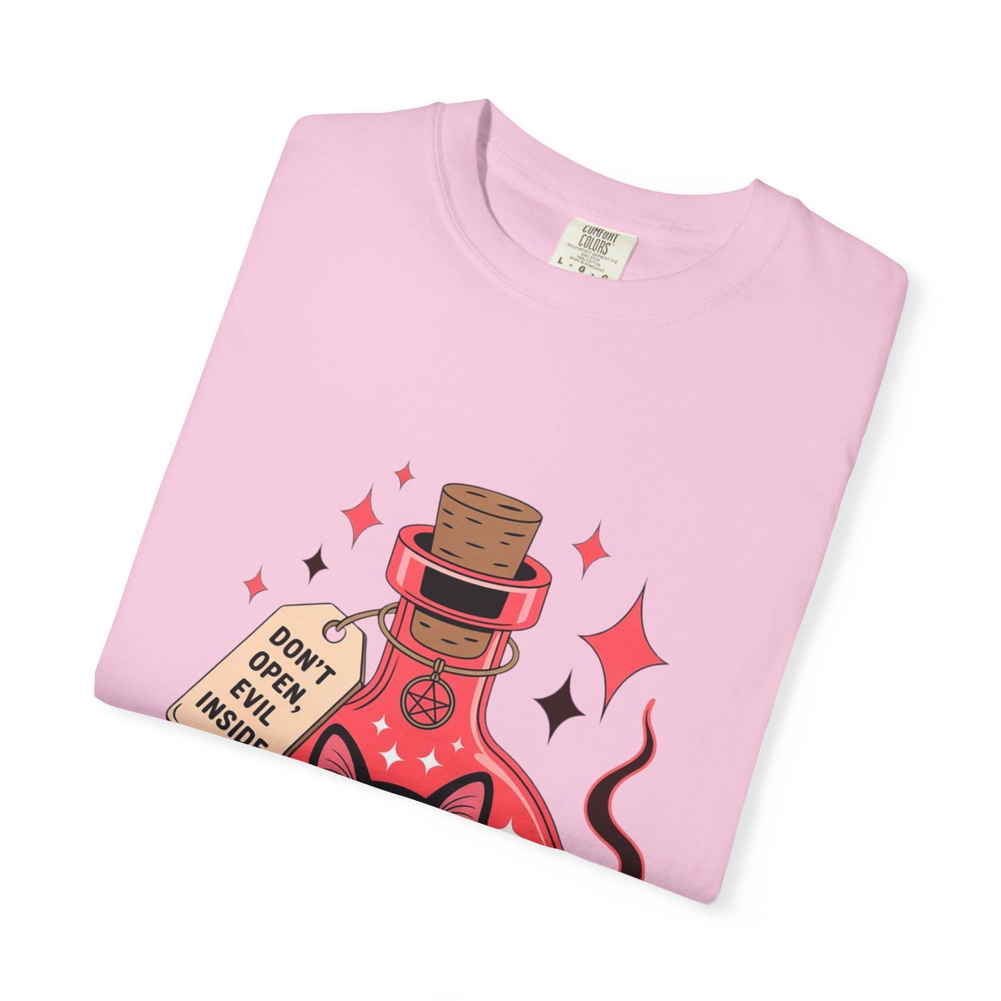 Evil Cat Potion Tee – Gothic Bottle Familiar Comfort Colors T-Shirt