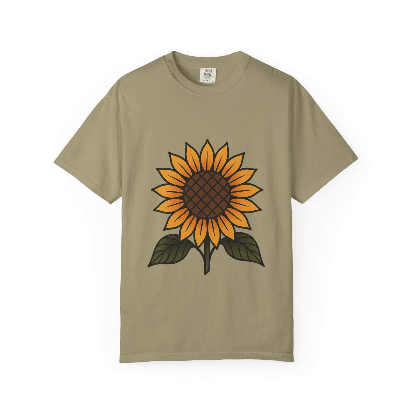 Sunflower Flash Tattoo Tee – Comfort Colors Unisex Garment-Dyed T-Shirt