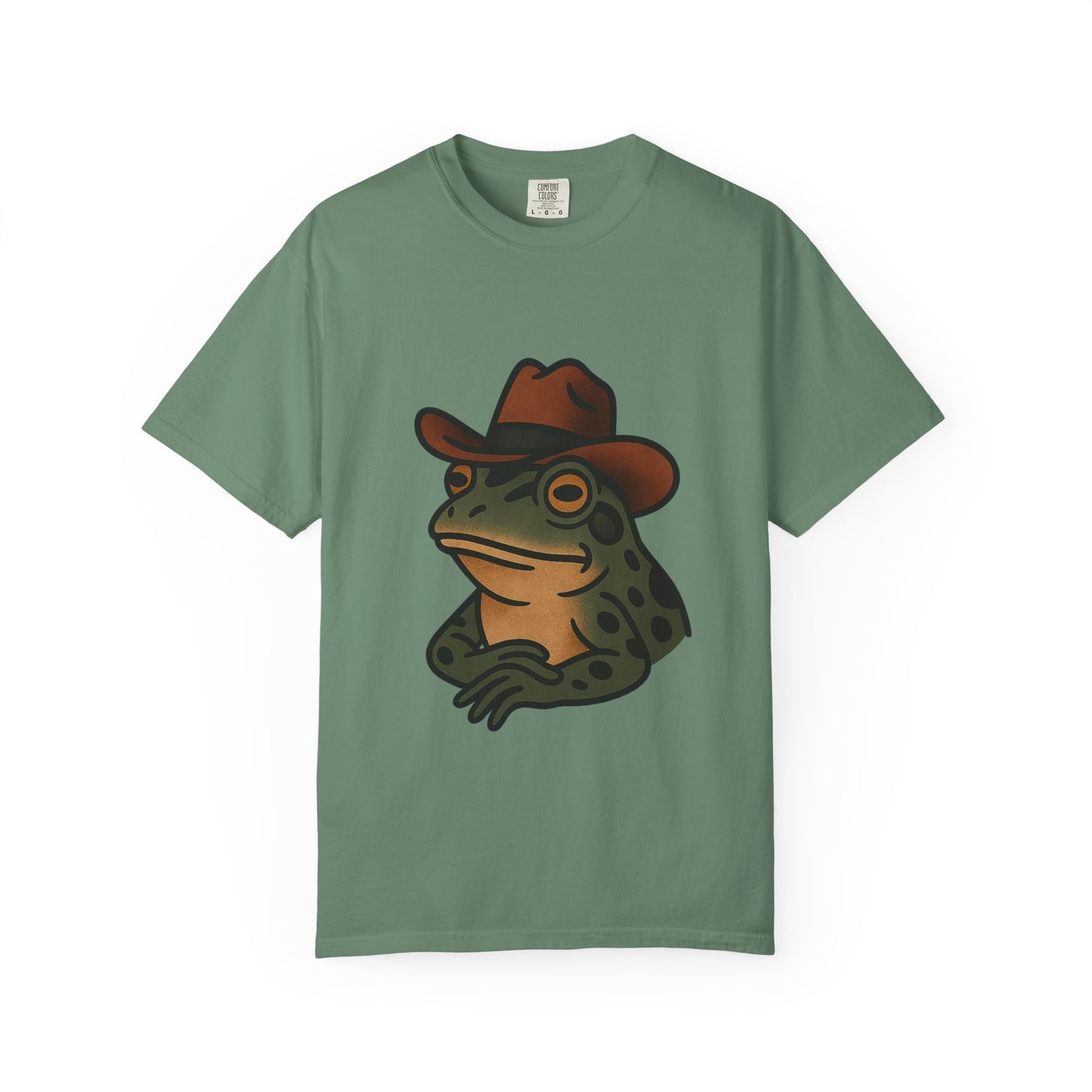 Cowboy Frog Tattoo Tee – Comfort Colors Unisex Garment-Dyed T-Shirt