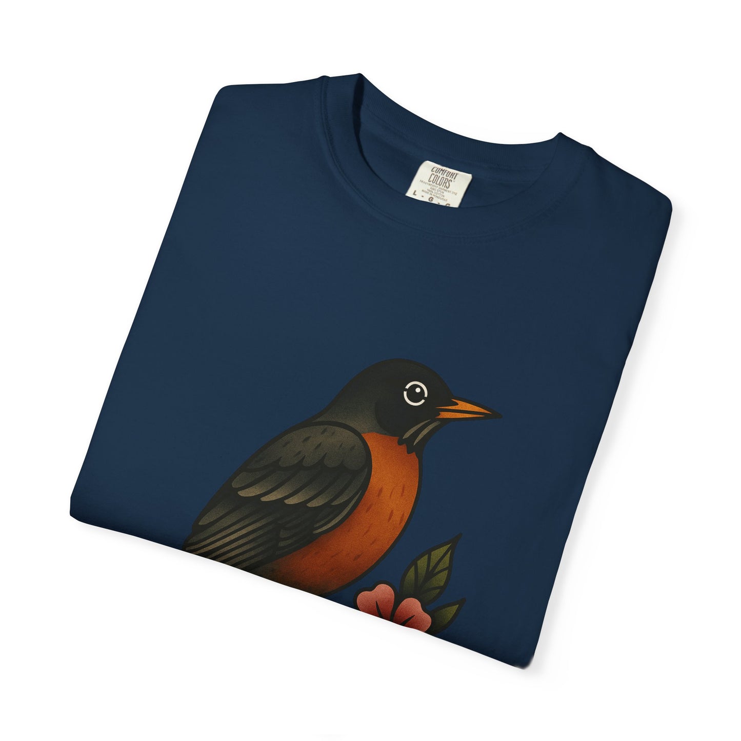 Robin & Wildflower Tattoo Tee – Comfort Colors Unisex Garment-Dyed T-Shirt