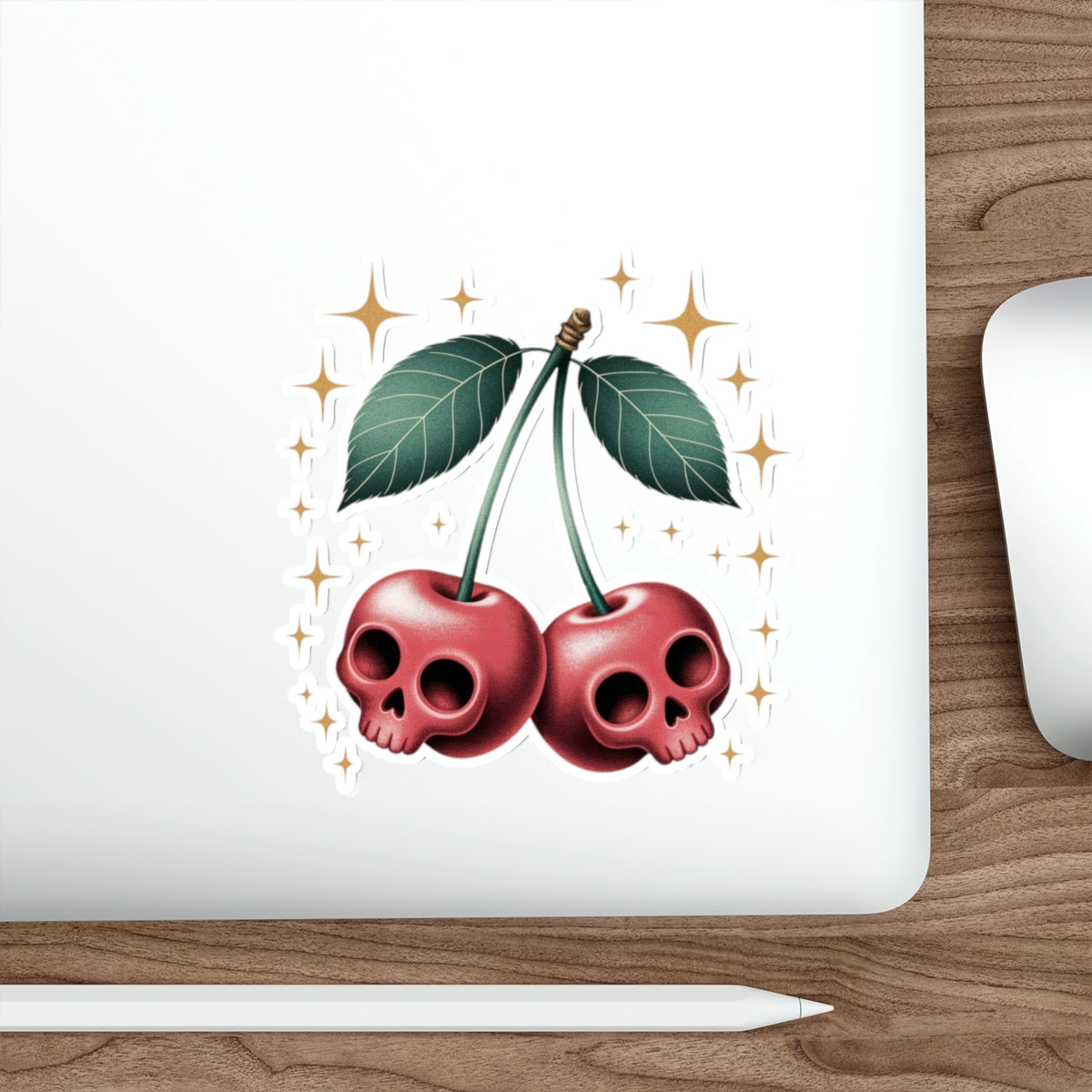Cherry Skulls Sticker – Die-Cut Vinyl Sticker