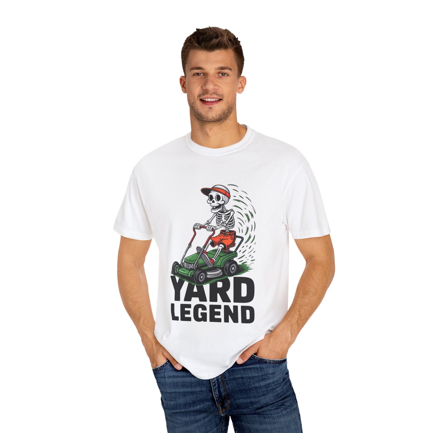 Yard Legend Skeleton Tee – Funny Lawn Mowing Comfort Colors T-Shirt