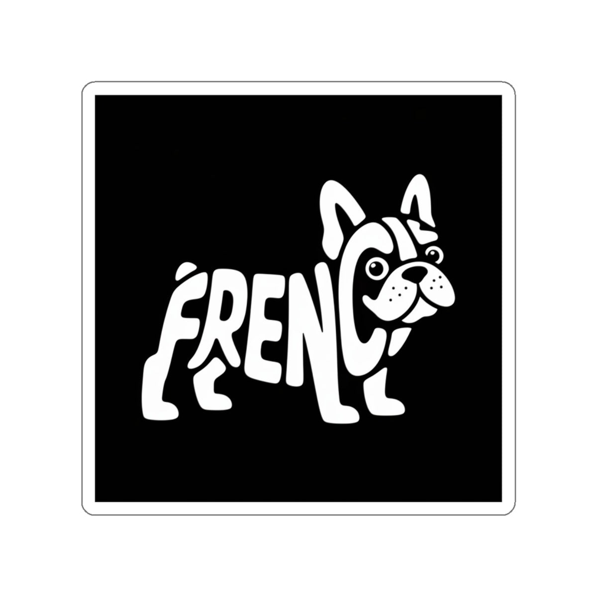 Frenchie Silhouette Sticker – Die-Cut Vinyl Sticker