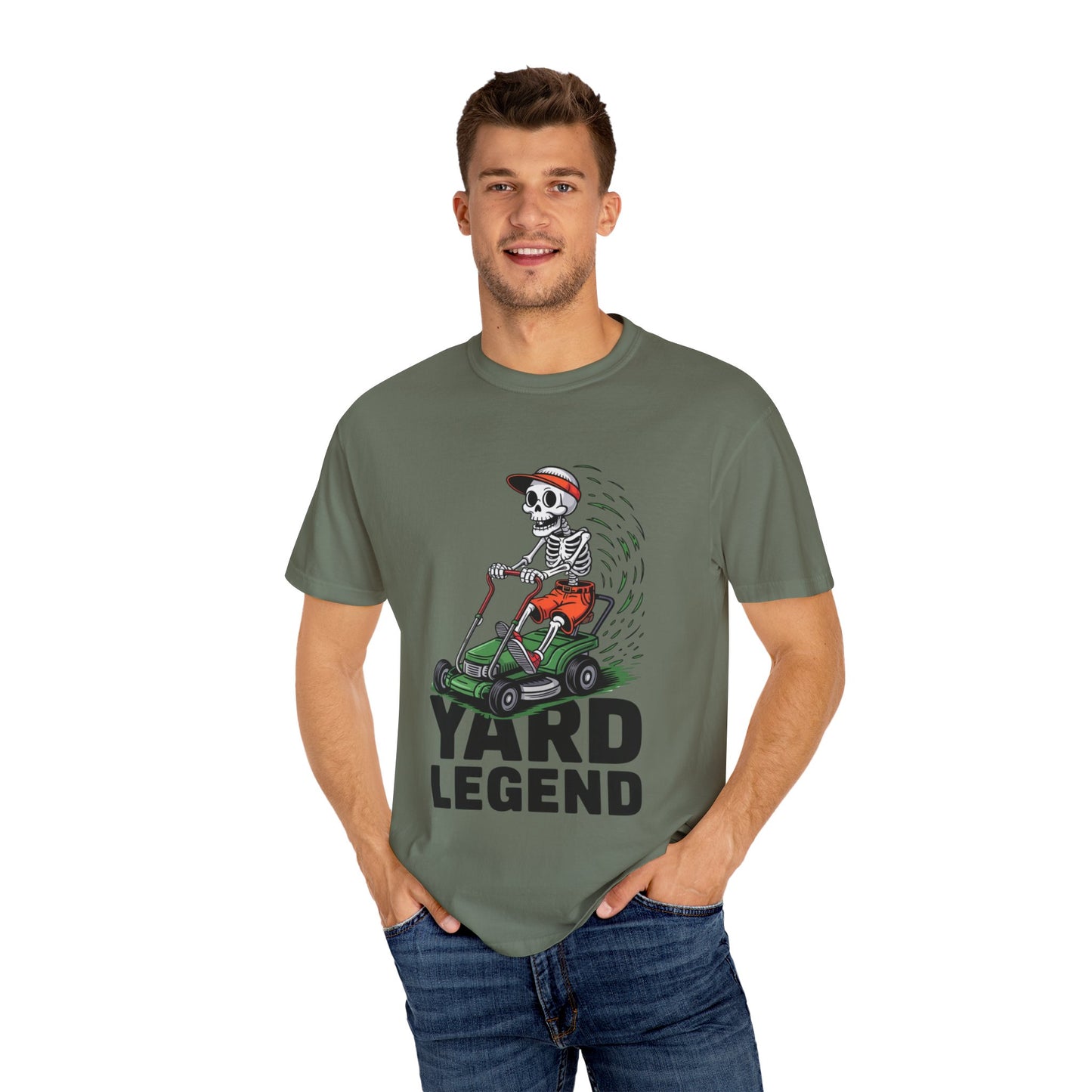 Yard Legend Skeleton Tee – Funny Lawn Mowing Comfort Colors T-Shirt