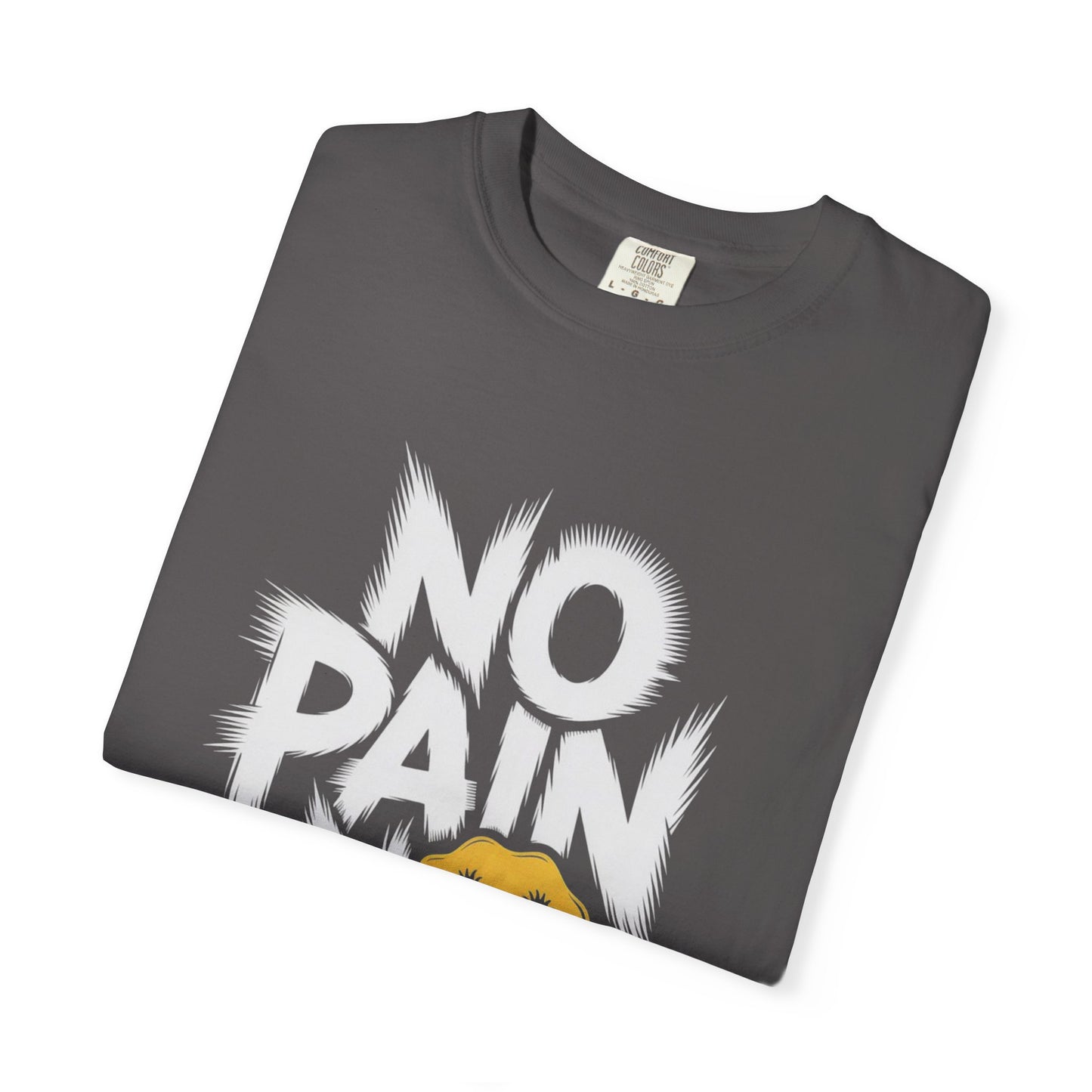 No Pain No Gain Tee – Bold Smiley Face Workout Shirt