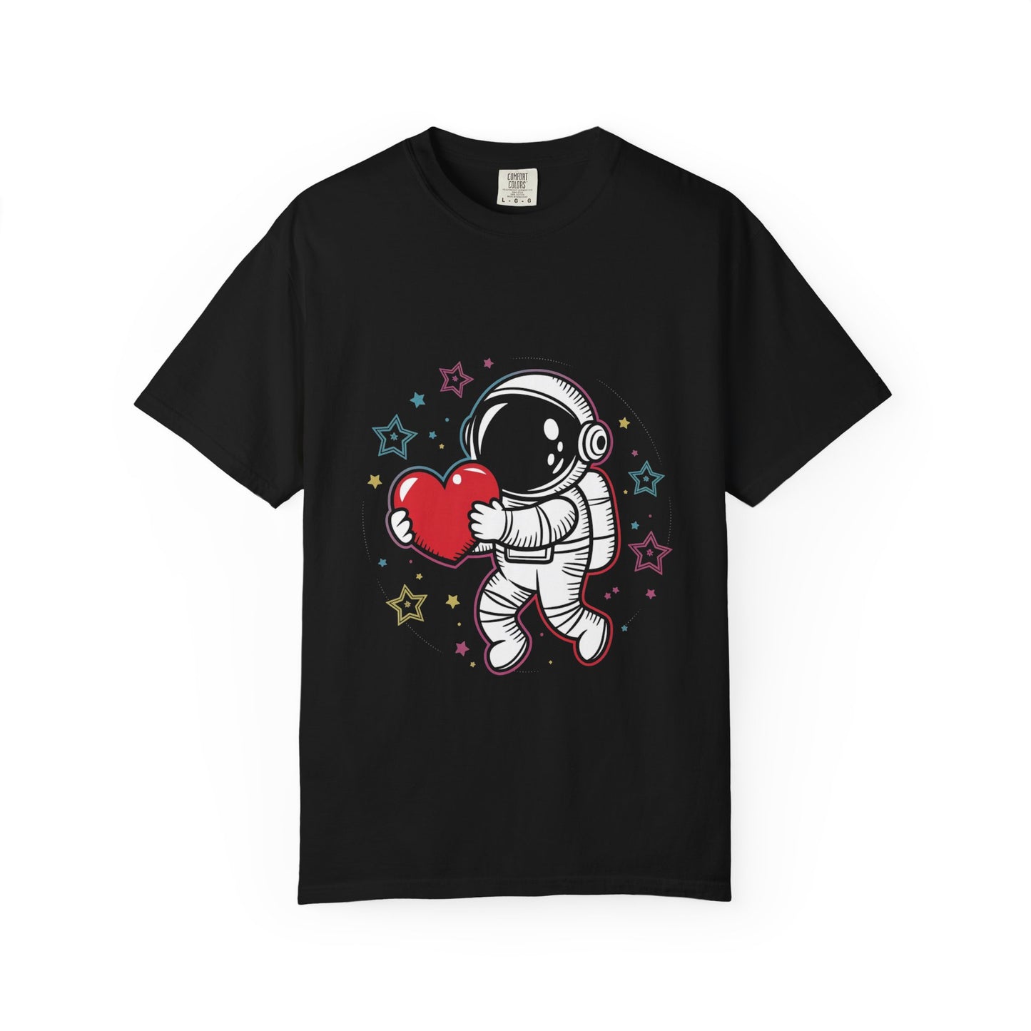 Space Love Astronaut Tee – Cute Heart and Stars Shirt