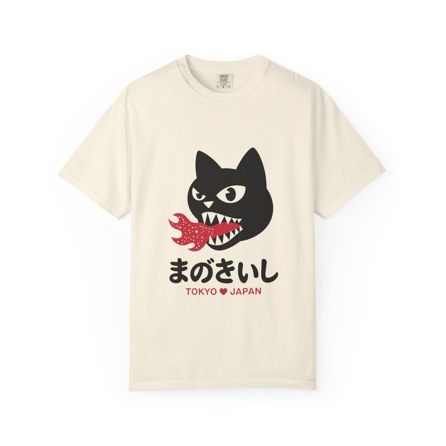 Tokyo Fire Cat Tee – Japanese Graphic Retro-Inspired Shirt