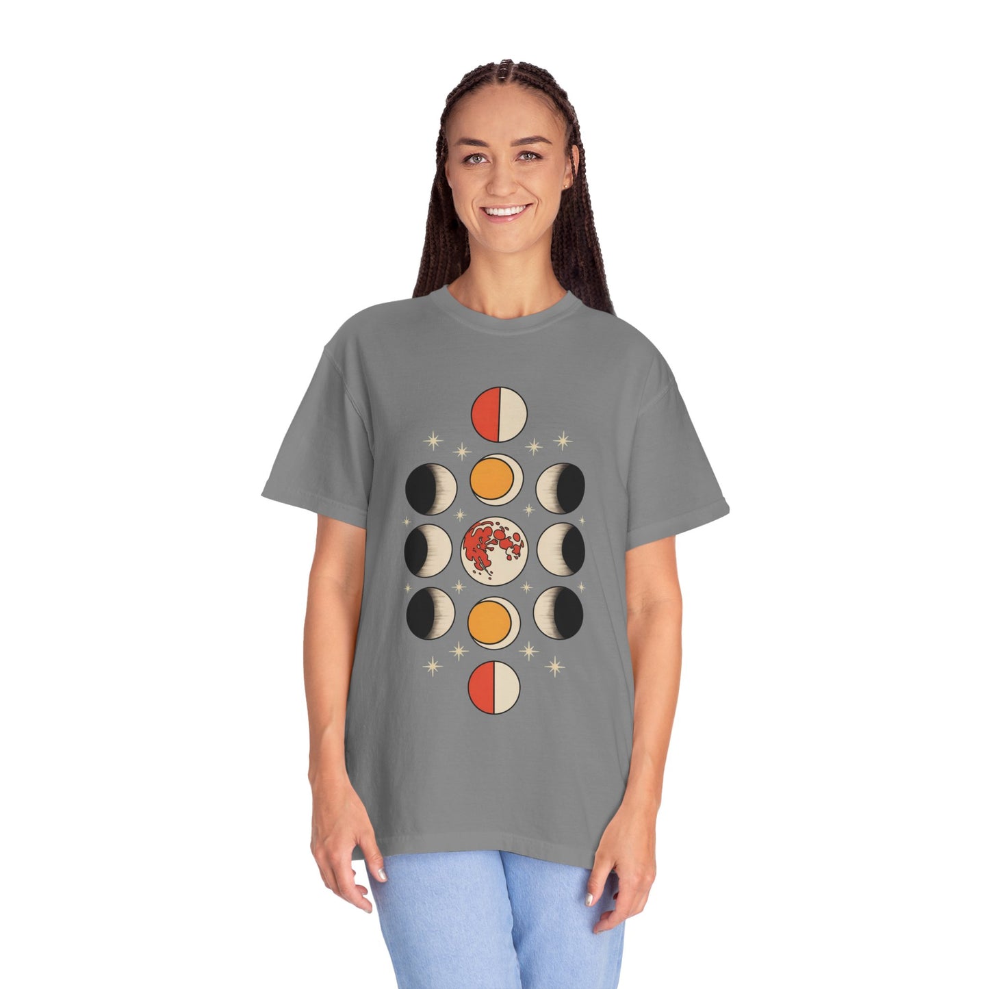 Lunar Phases Tee – Vintage Moon Cycle Graphic Shirt
