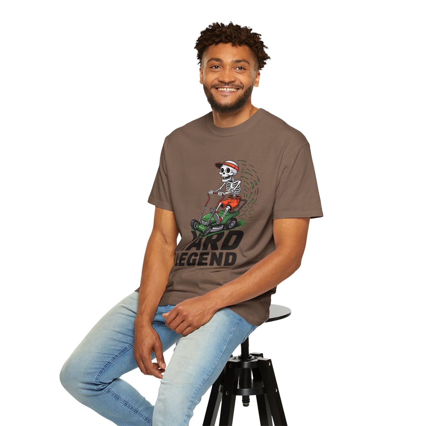 Yard Legend Skeleton Tee – Funny Lawn Mowing Comfort Colors T-Shirt