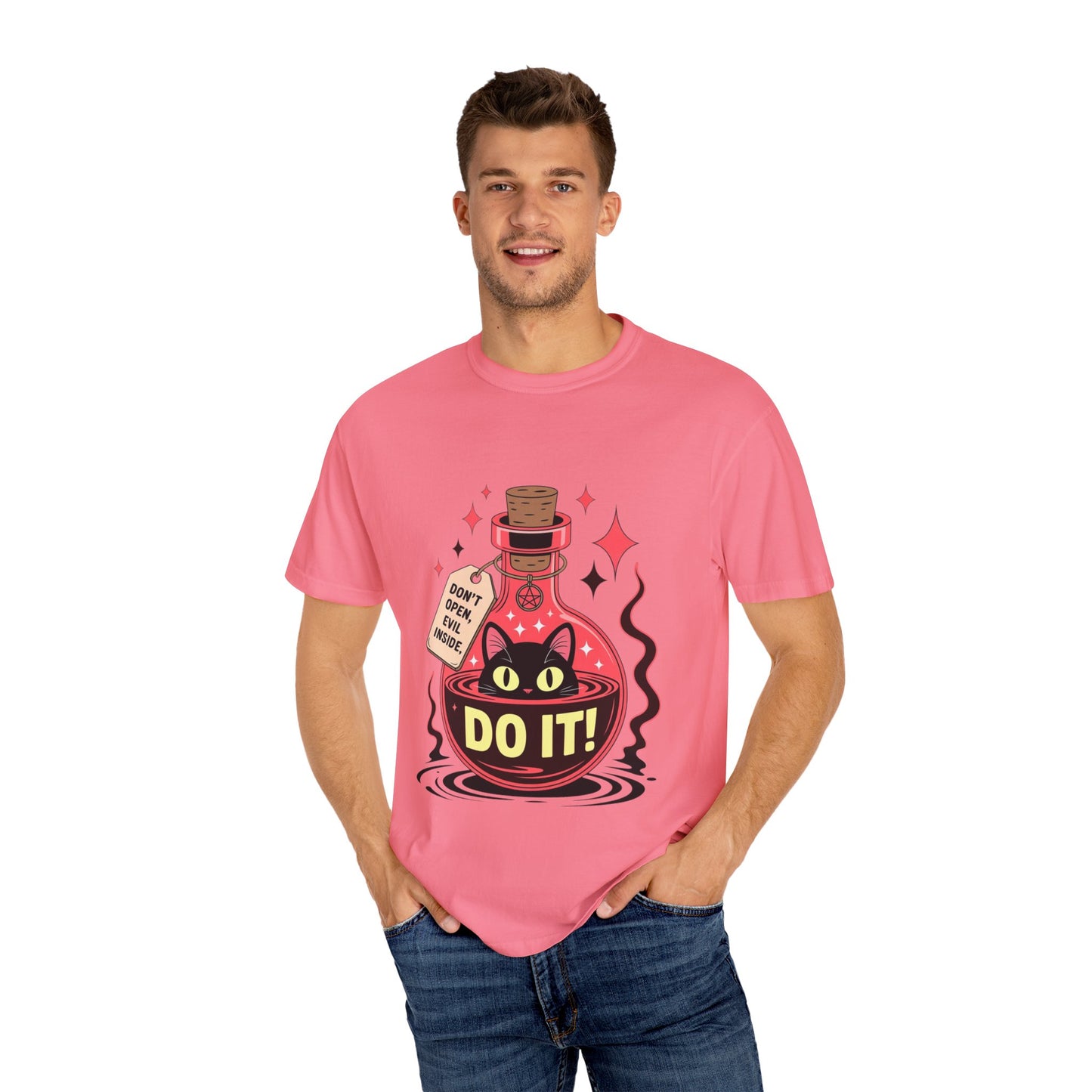 Evil Cat Potion Tee – Gothic Bottle Familiar Comfort Colors T-Shirt