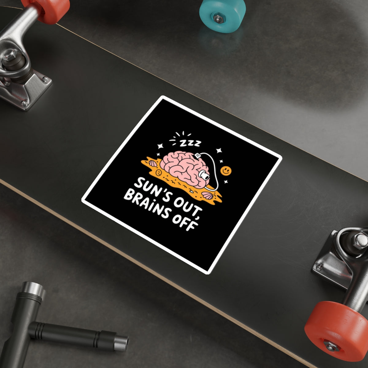 Sun’s Out, Brains Off Sticker – Die-Cut Vinyl Sticker