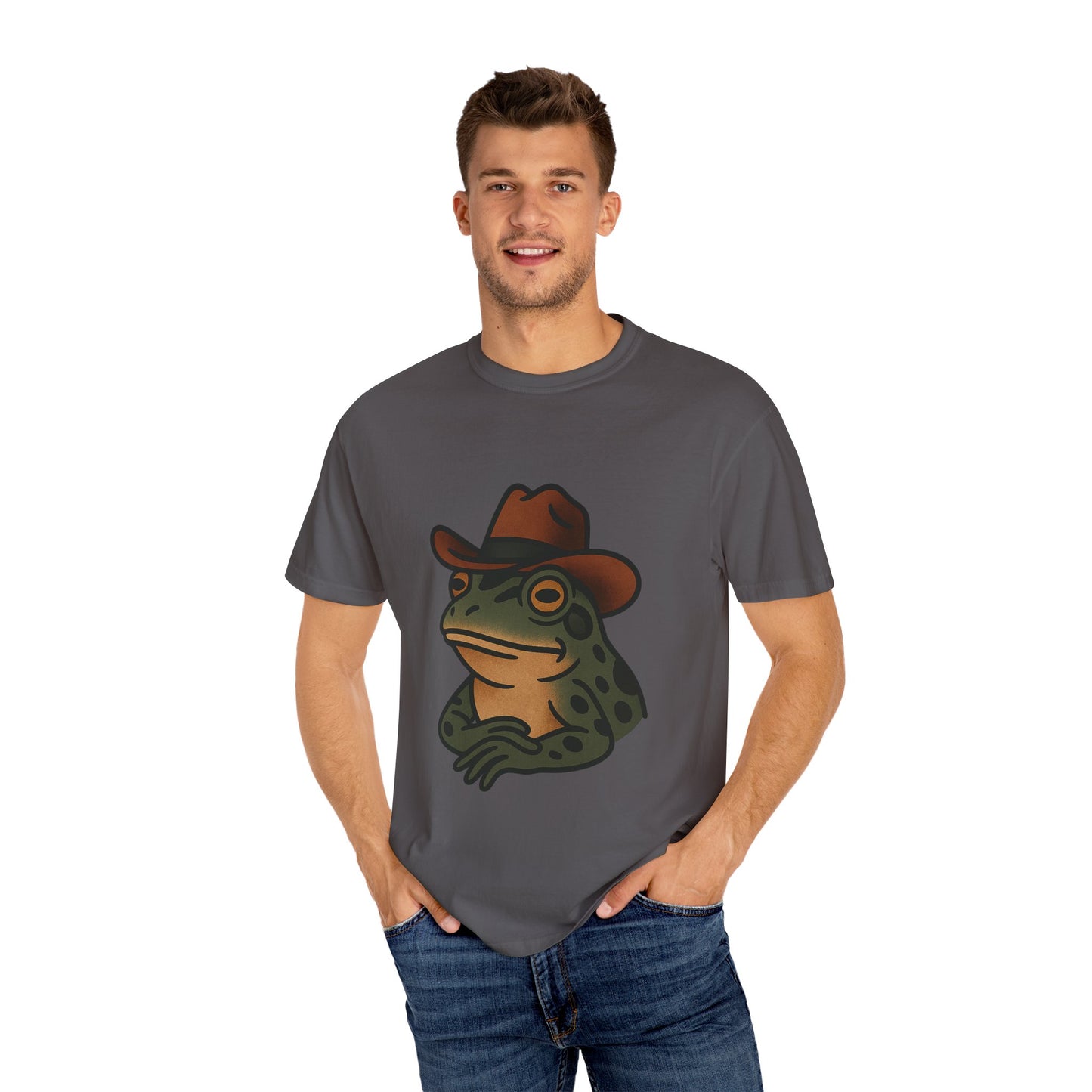 Cowboy Frog Tattoo Tee – Comfort Colors Unisex Garment-Dyed T-Shirt