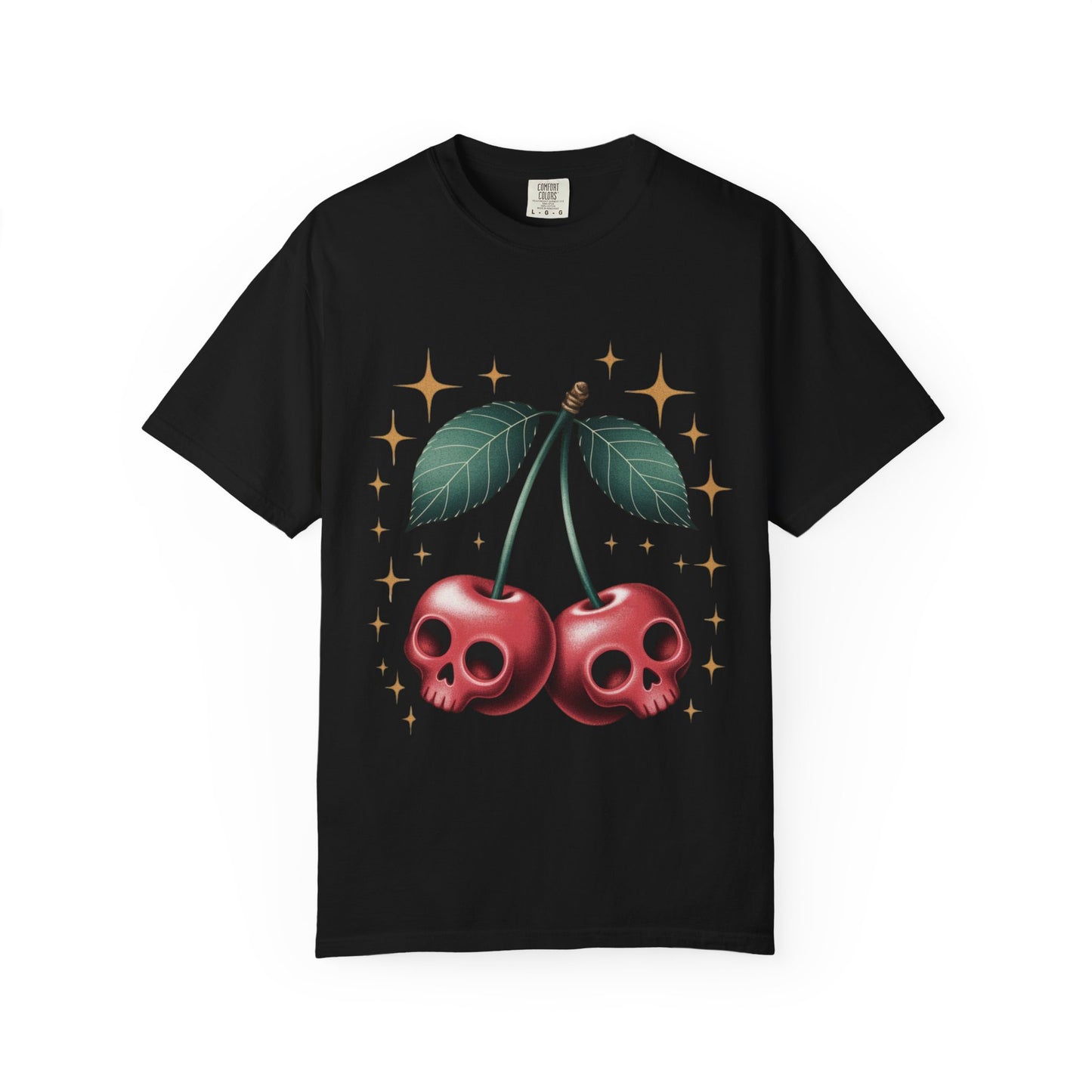 Cherry Skulls Tee – Dark Fruit Comfort Colors Graphic T-Shirt