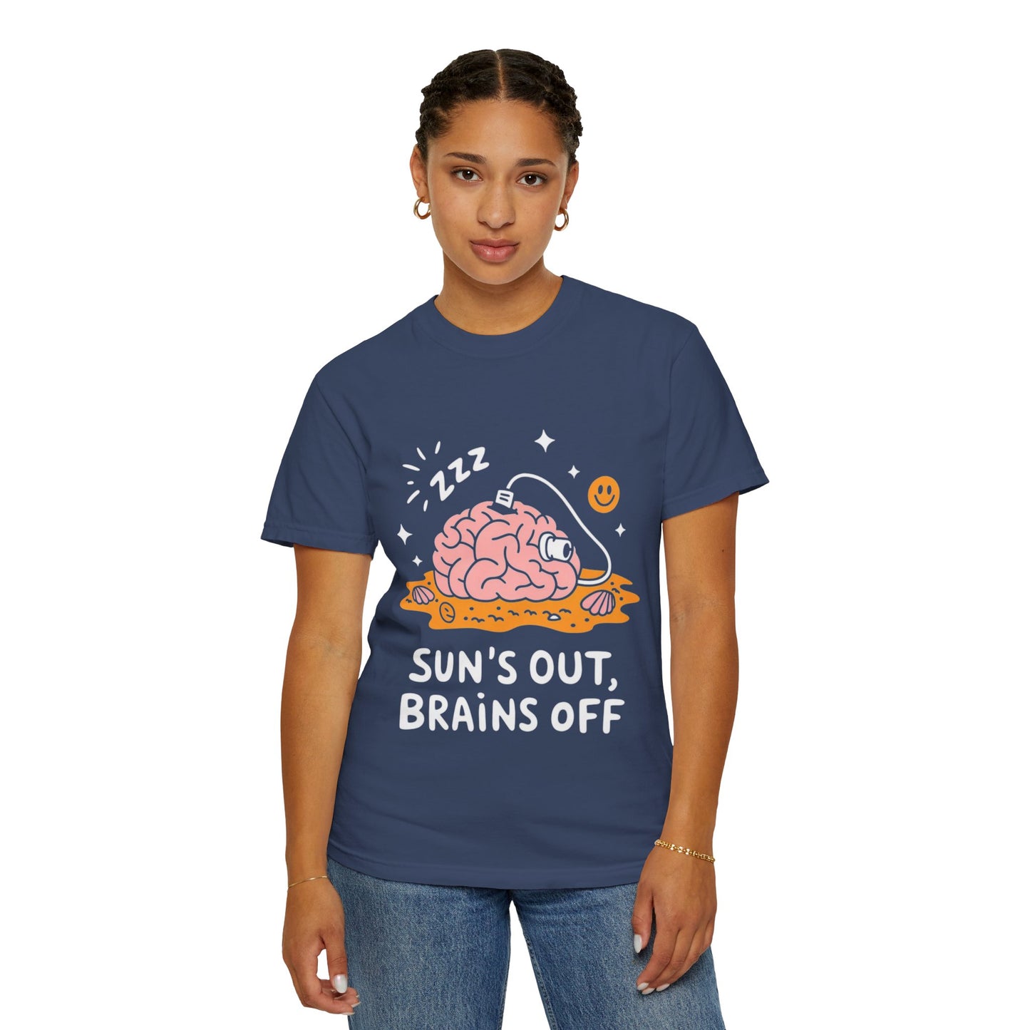 Sun’s Out, Brains Off Tee – Funny Summer Beach Brain Shirt