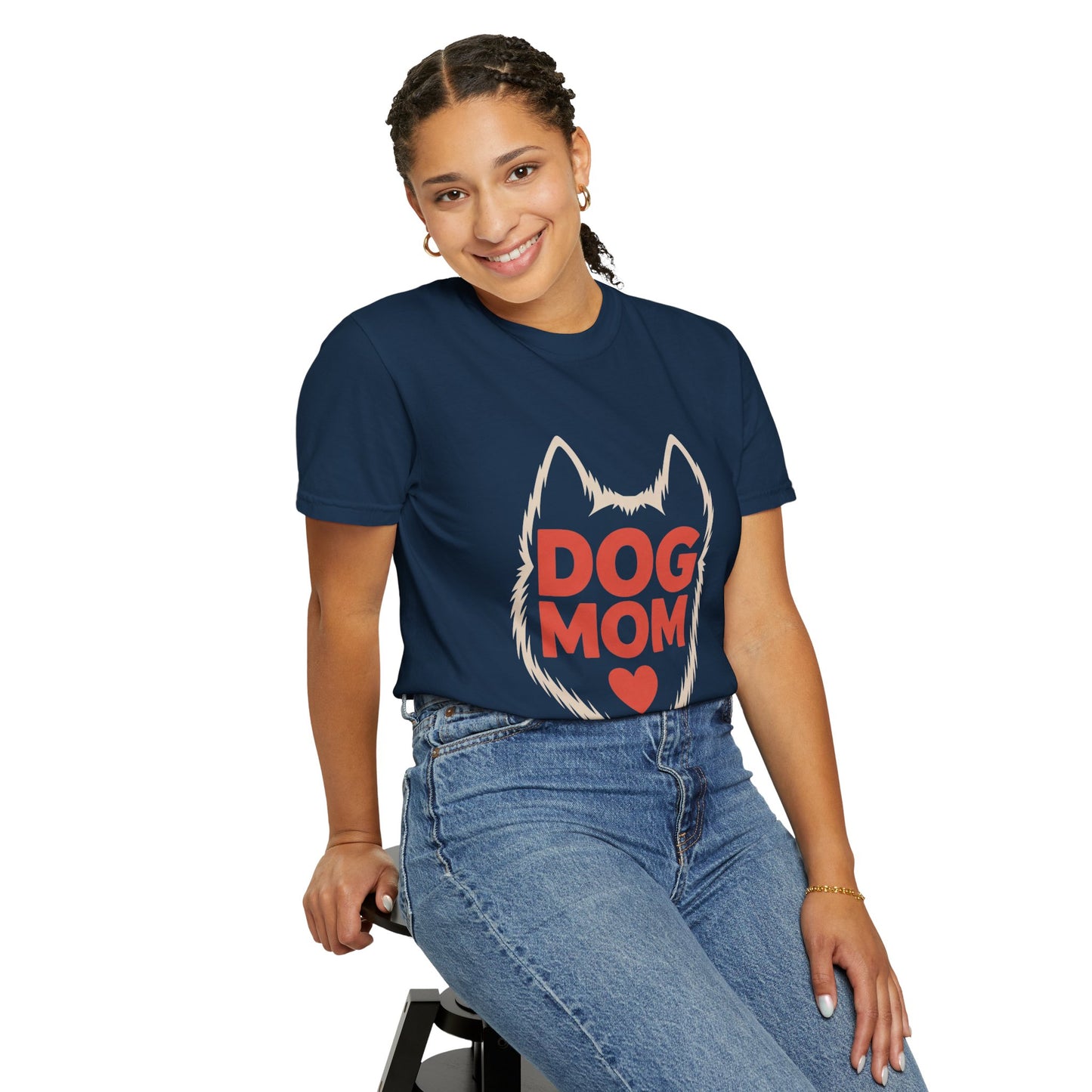 Dog Mom Heart Tee – Minimal Pet Parent Shirt