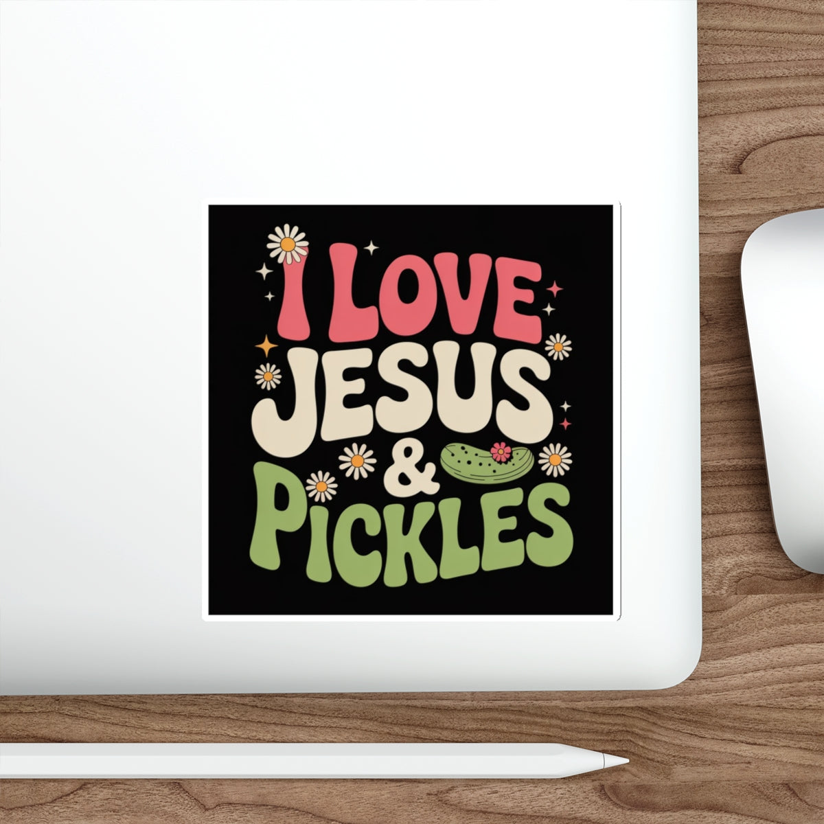 I Love Jesus & Pickles Sticker – Die-Cut Vinyl Sticker