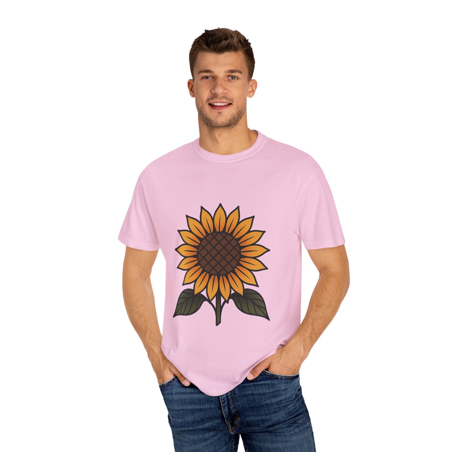 Sunflower Flash Tattoo Tee – Comfort Colors Unisex Garment-Dyed T-Shirt
