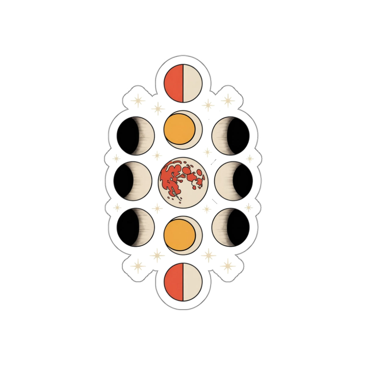 Lunar Phases Sticker – Die-Cut Vinyl Sticker