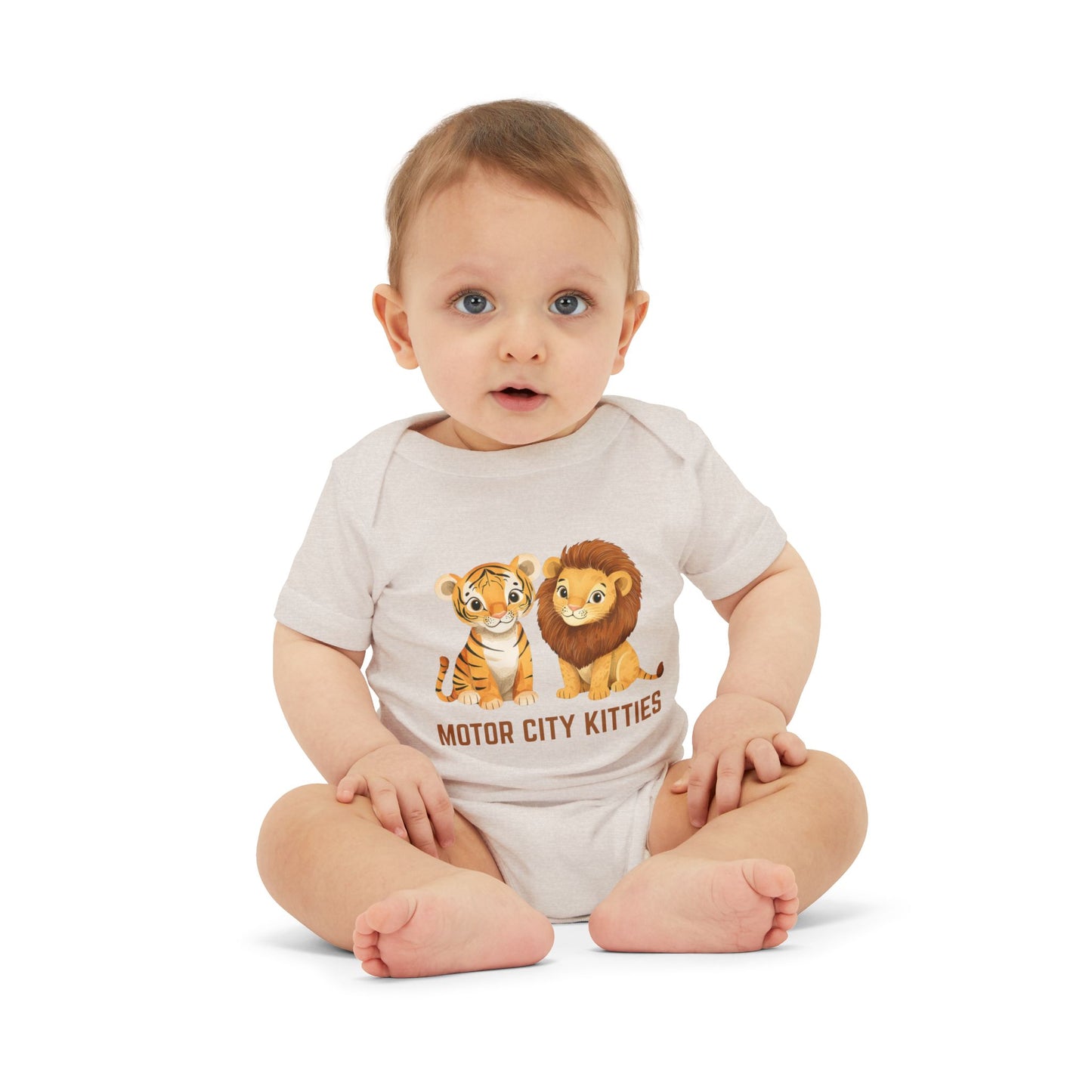 Motor City Kitties Infant Bodysuit – 100% Cotton Baby Onesie for Detroit Lions & Tigers Fans