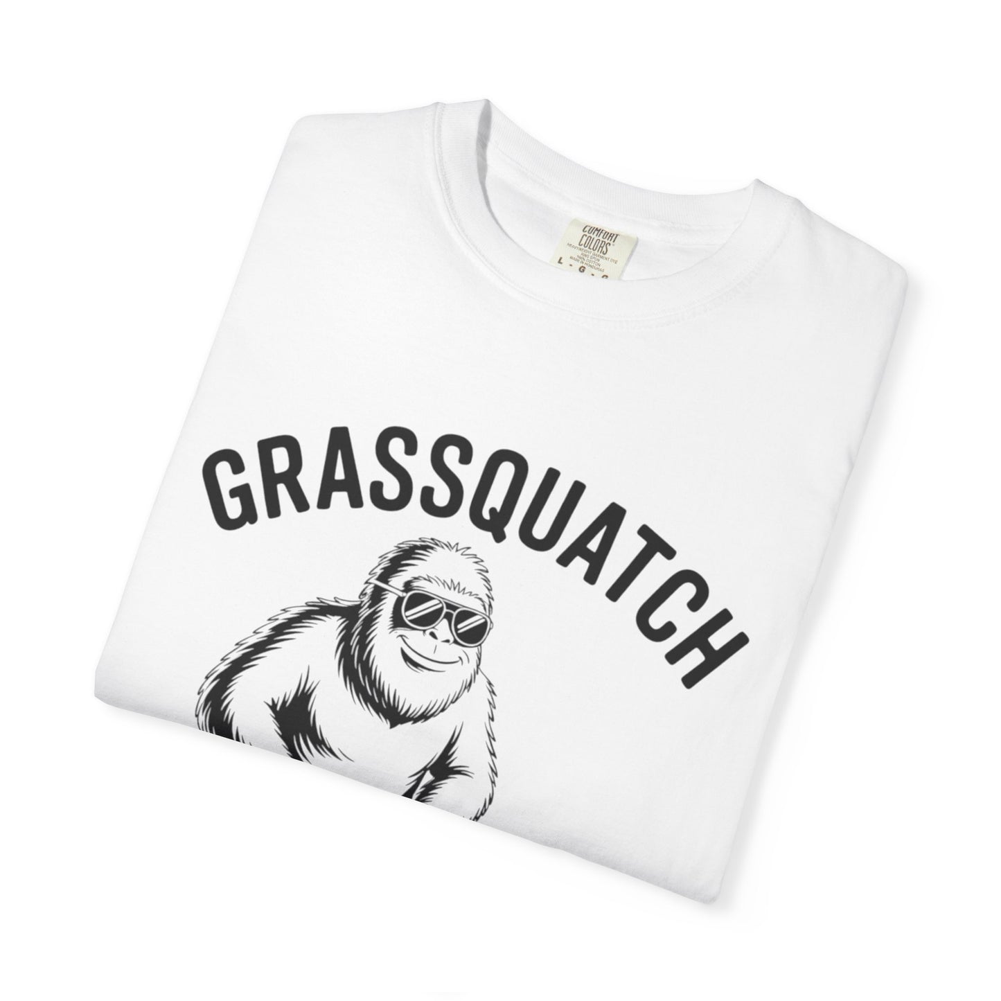 Grassquatch Lawn Mowing Tee – Funny Bigfoot Yardwork Shirt