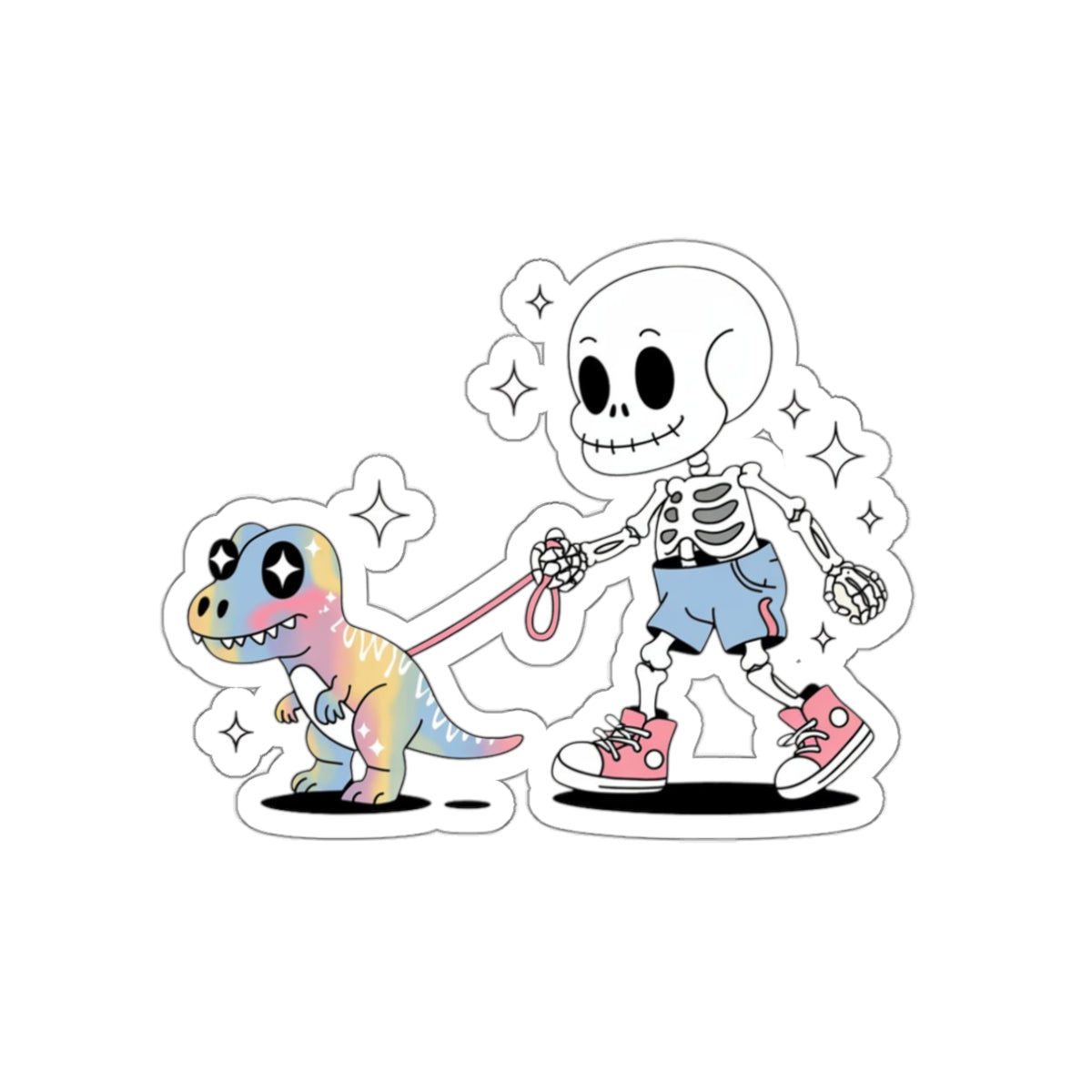 Dino Walk Sticker – Die-Cut Vinyl Sticker