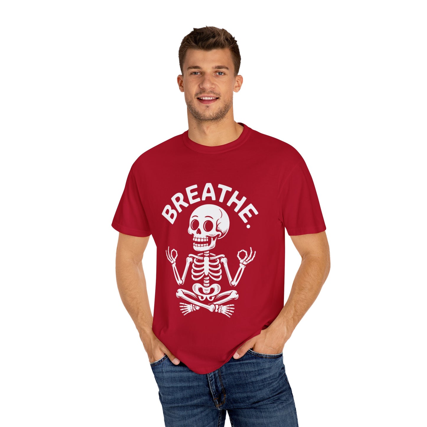 Breathe Skeleton Yoga Tee – Meditating Bones Shirt