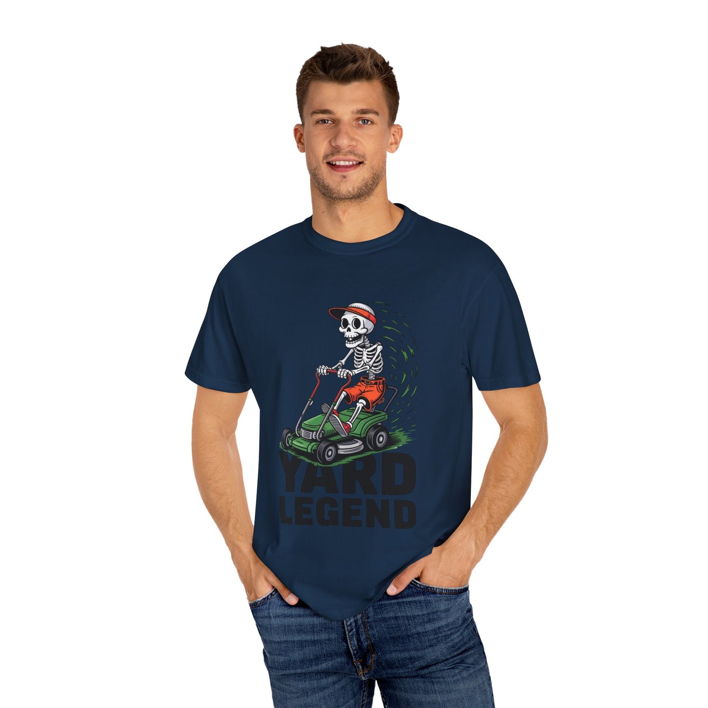 Yard Legend Skeleton Tee – Funny Lawn Mowing Comfort Colors T-Shirt