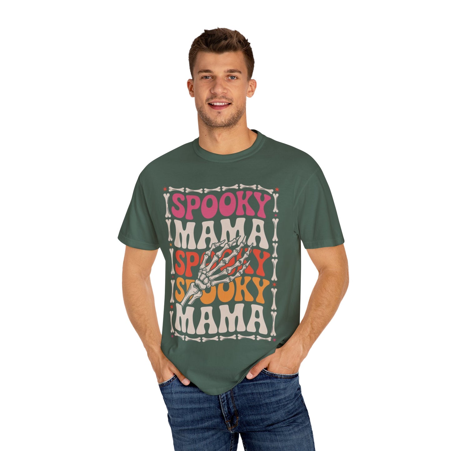 Spooky Mama Tee – Retro Halloween Skeleton Shirt