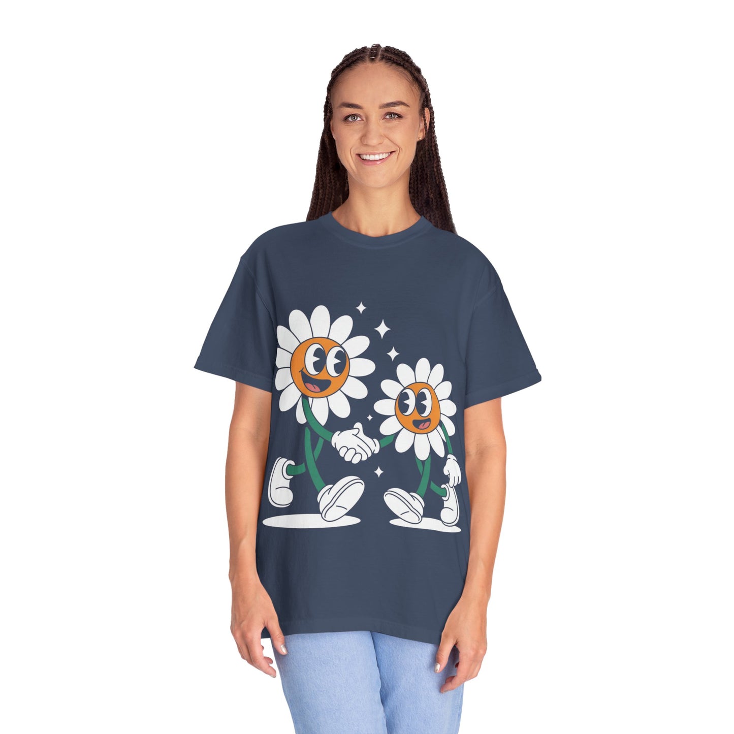 Flower Friends Tee – Retro Cartoon Daisy T-Shirt
