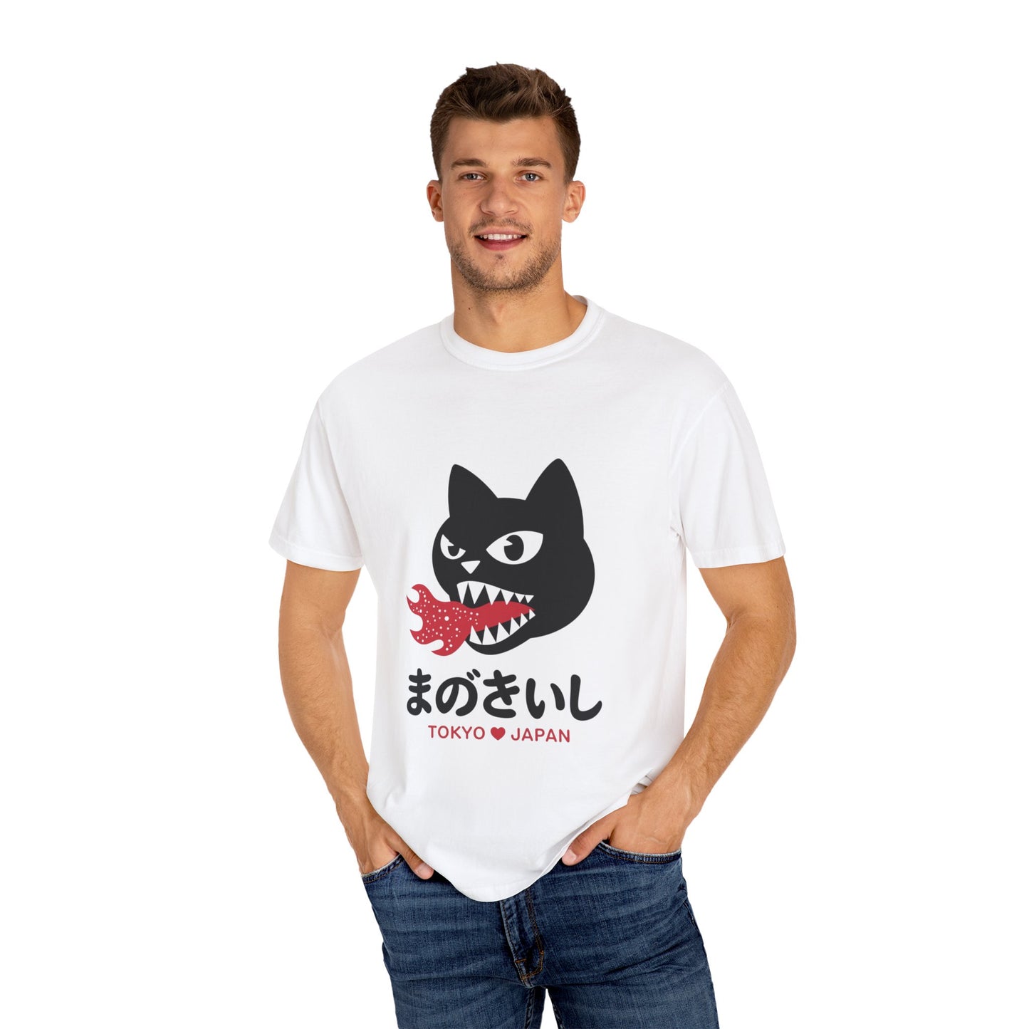 Tokyo Fire Cat Tee – Japanese Graphic Retro-Inspired Shirt