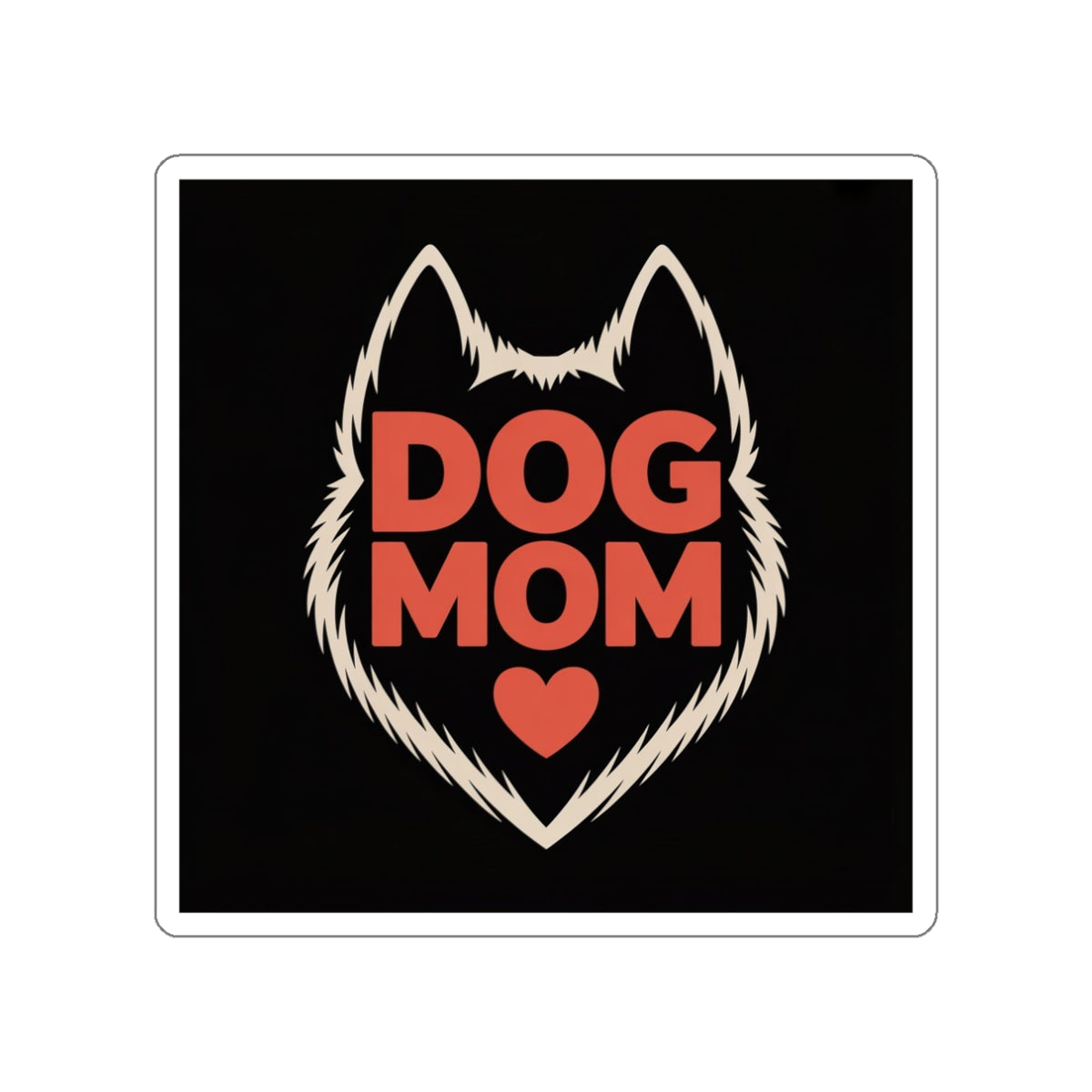 Dog Mom Heart Sticker – Die-Cut Vinyl Sticker