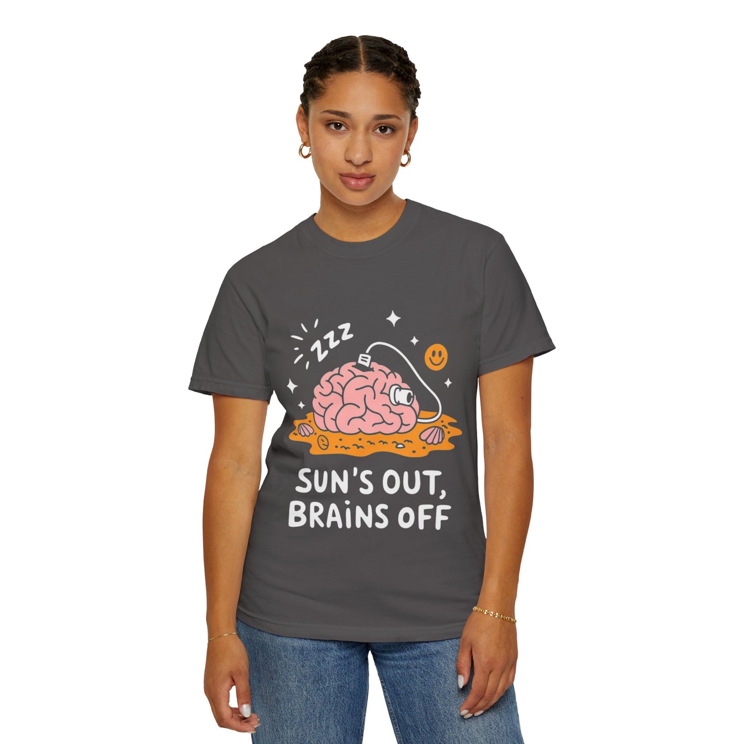 Sun’s Out, Brains Off Tee – Funny Summer Beach Brain Shirt