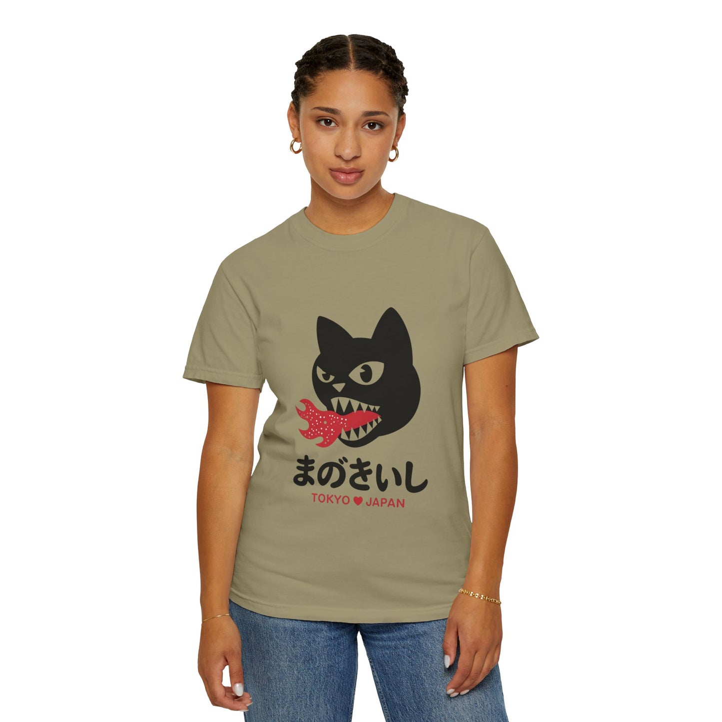 Tokyo Fire Cat Tee – Japanese Graphic Retro-Inspired Shirt