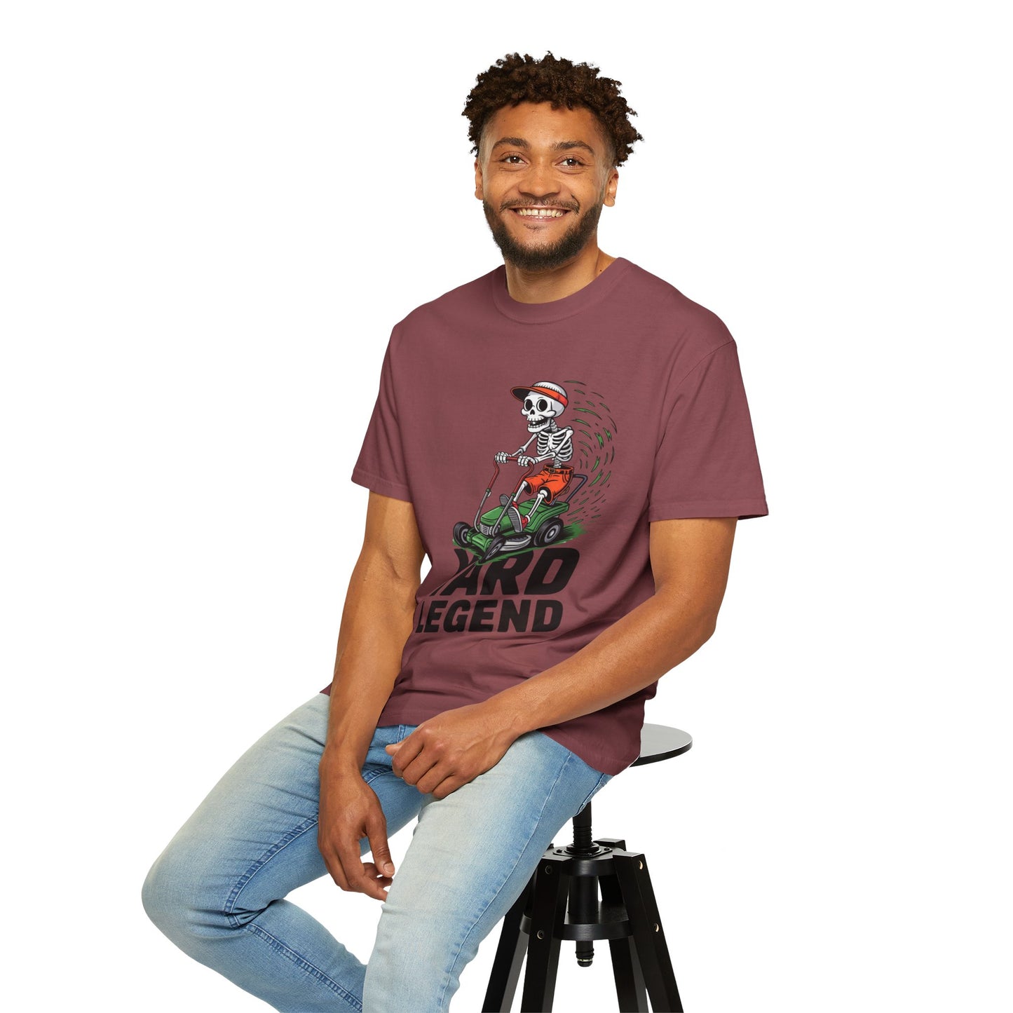 Yard Legend Skeleton Tee – Funny Lawn Mowing Comfort Colors T-Shirt