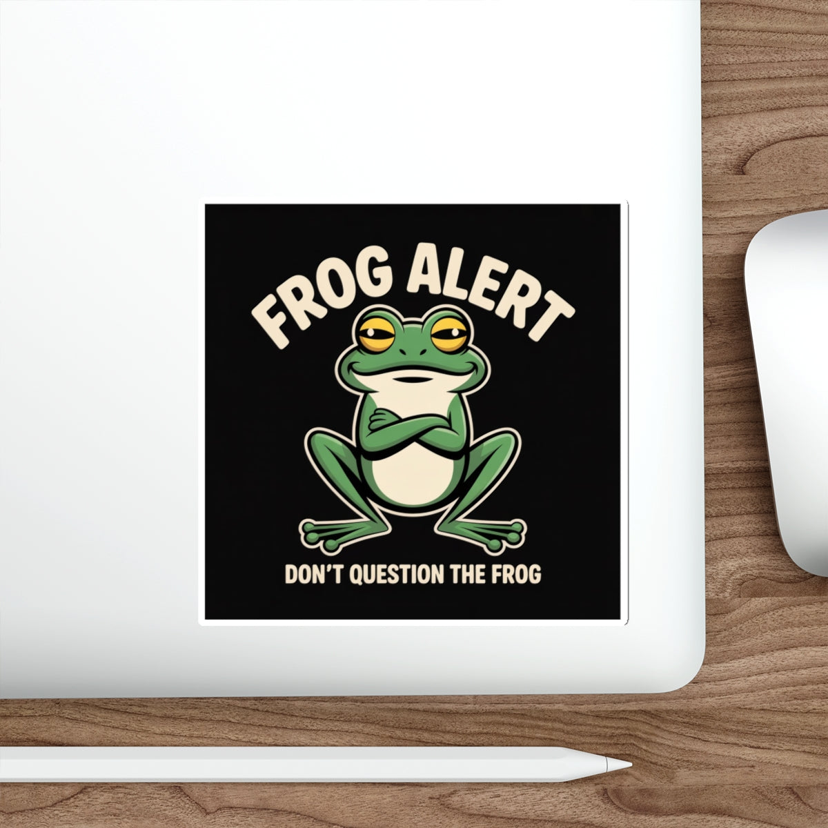 Frog Alert Sticker – Die-Cut Vinyl Sticker