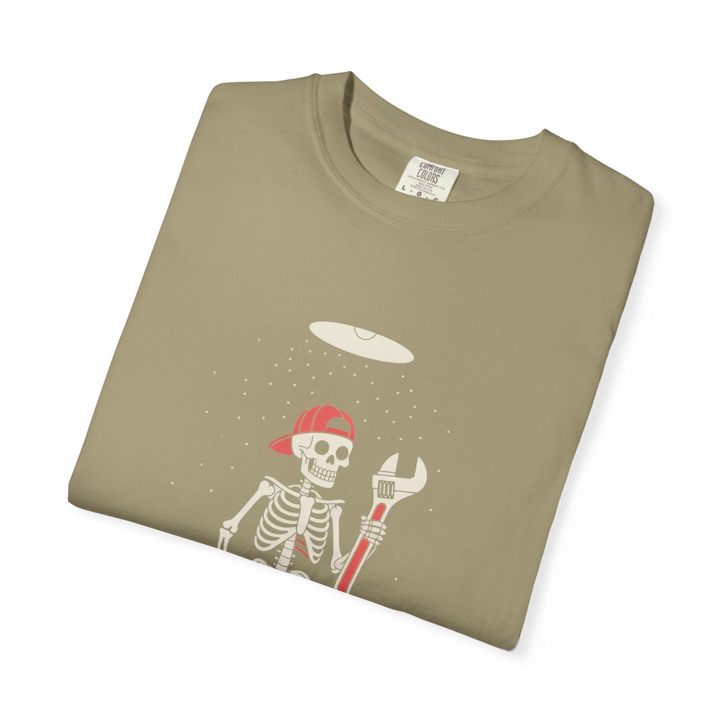 UFO Mechanic Skeleton Tee – Alien Abduction Fixer Shirt