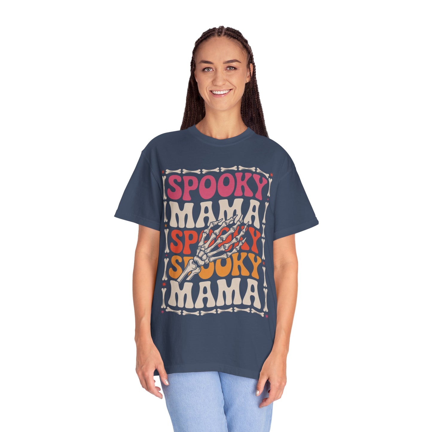 Spooky Mama Tee – Retro Halloween Skeleton Shirt