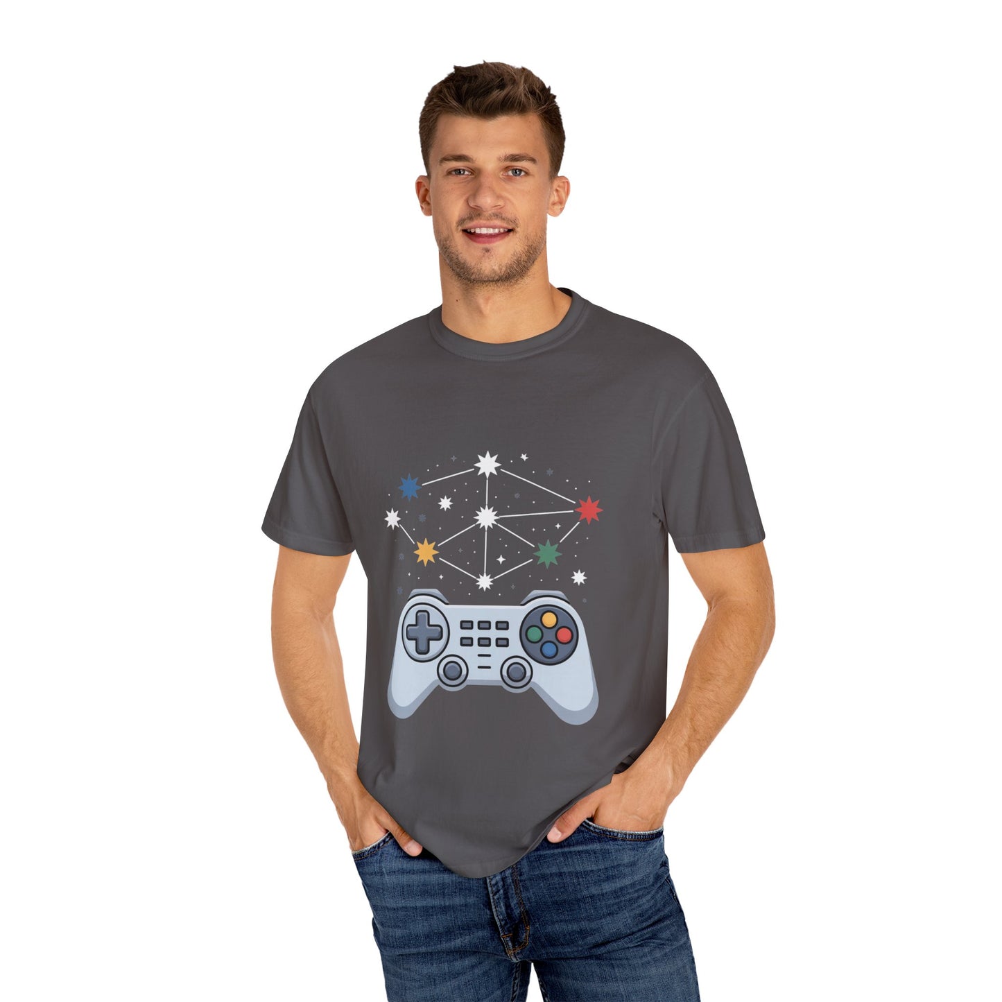 Game Galaxy Tee – Cosmic Gaming Controller Comfort Colors T-Shirt