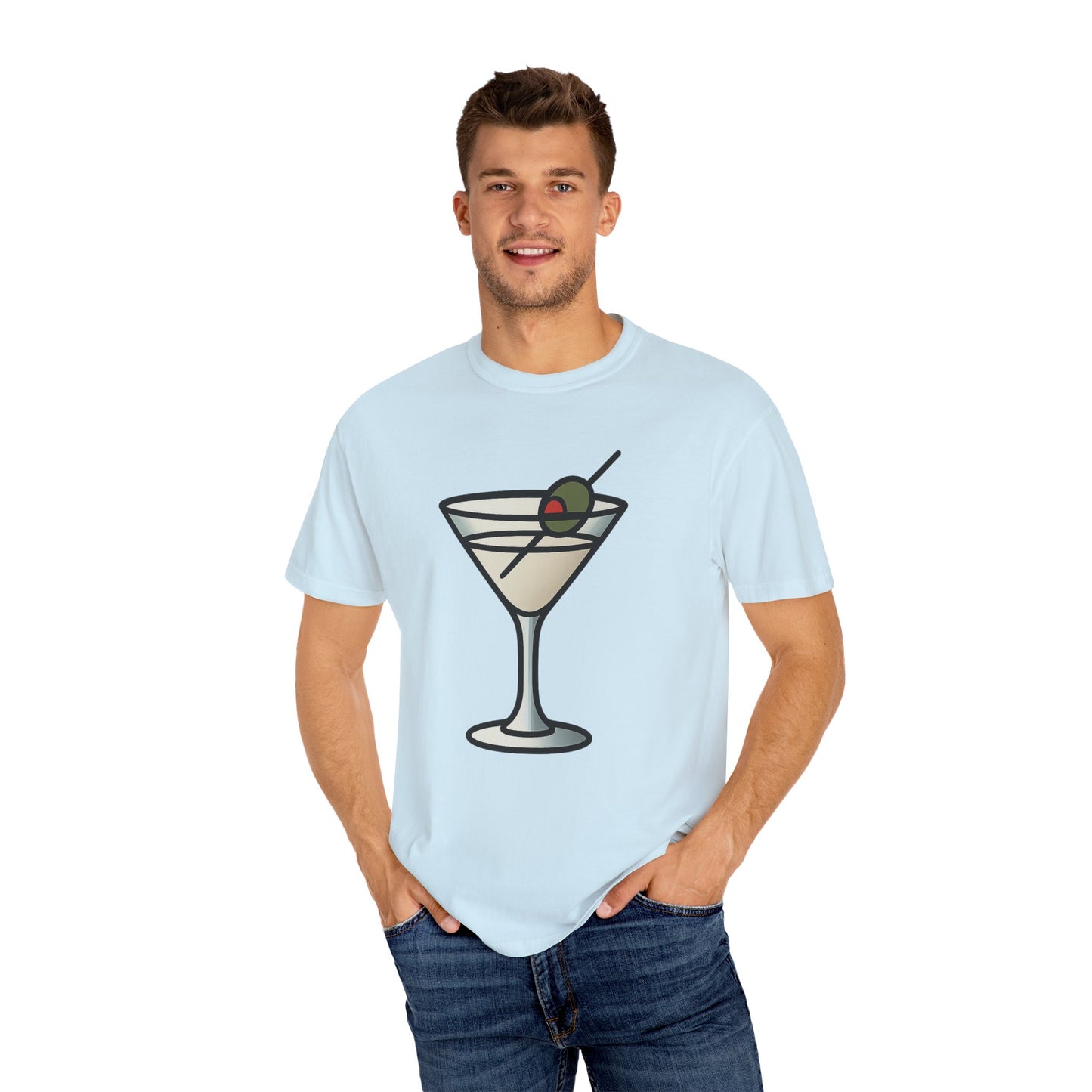 Classic Martini Glass Tee – Comfort Colors Unisex Garment-Dyed T-Shirt
