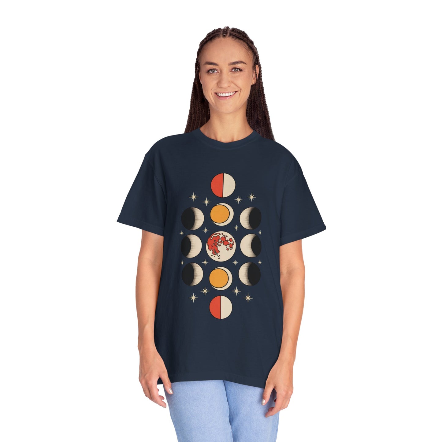 Lunar Phases Tee – Vintage Moon Cycle Graphic Shirt