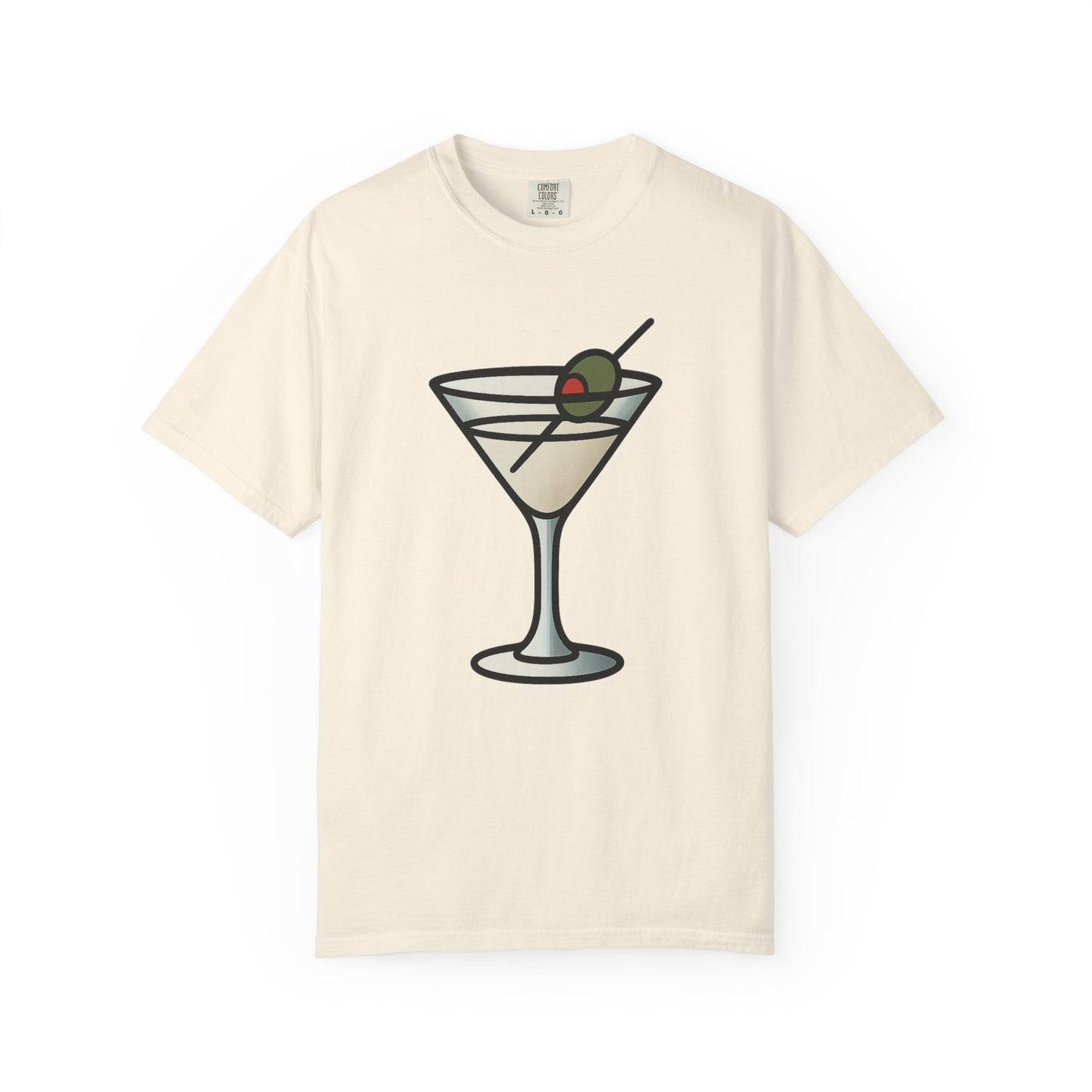 Classic Martini Glass Tee – Comfort Colors Unisex Garment-Dyed T-Shirt