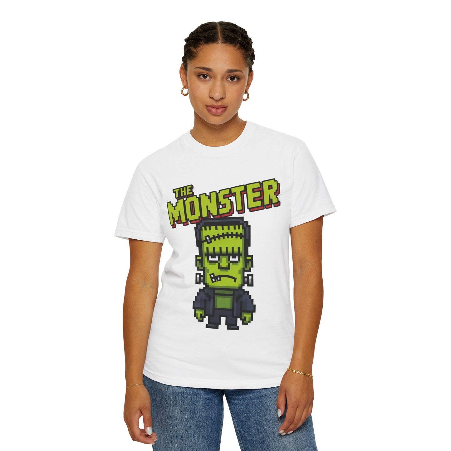 The Monster Pixel Art Tee – Retro Frankenstein Gaming Shirt