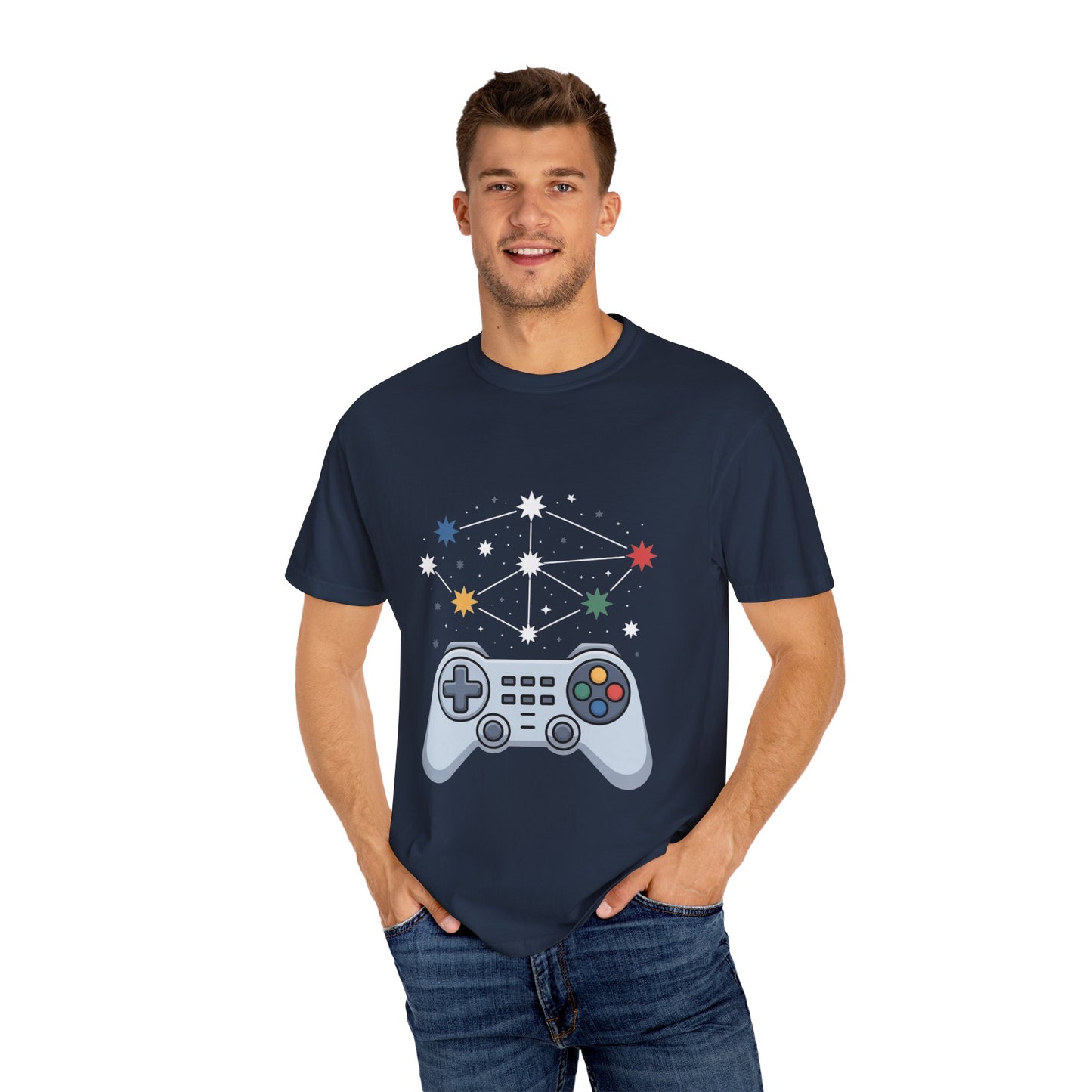 Game Galaxy Tee – Cosmic Gaming Controller Comfort Colors T-Shirt