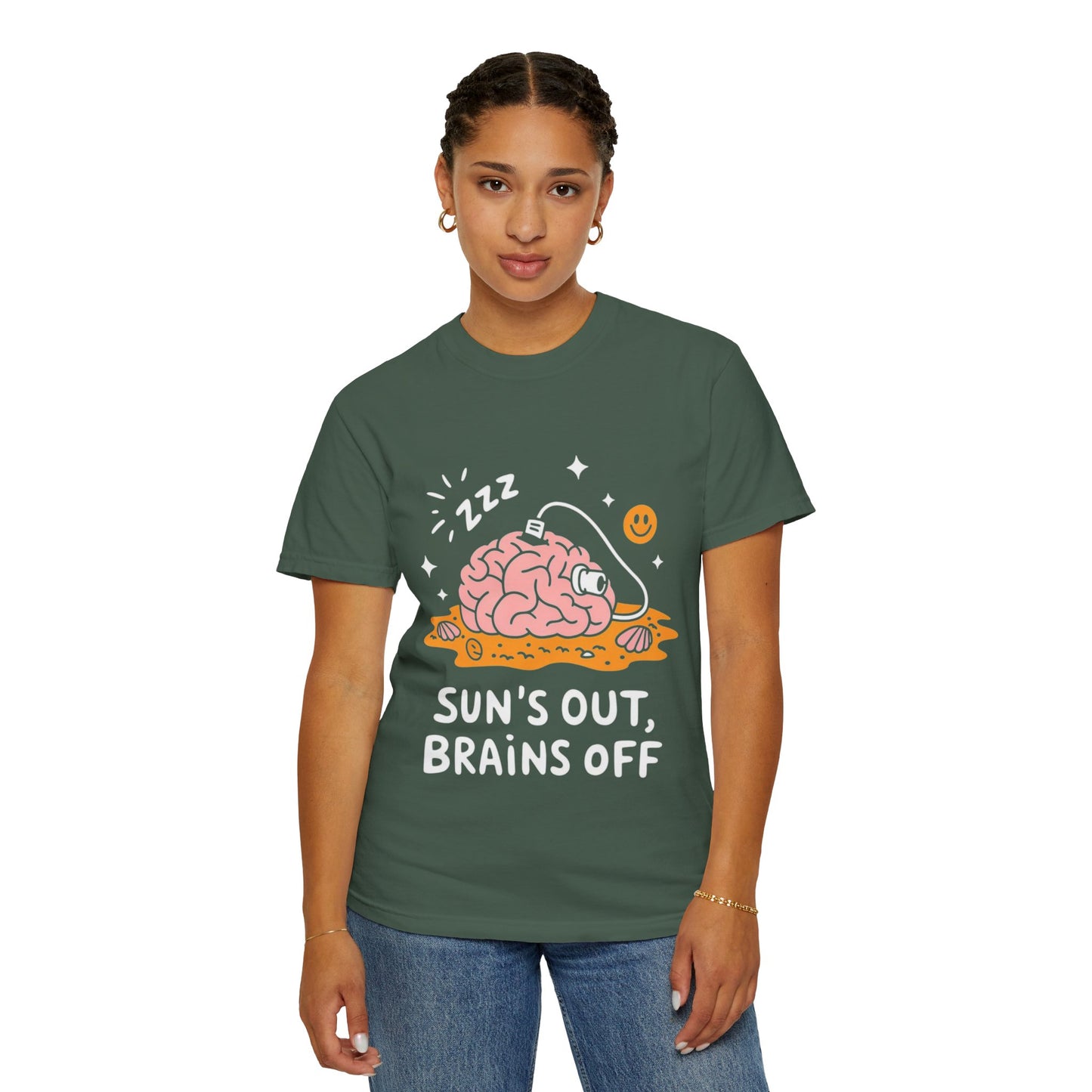 Sun’s Out, Brains Off Tee – Funny Summer Beach Brain Shirt
