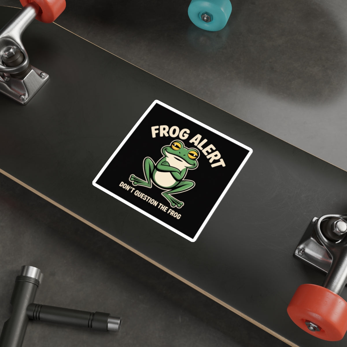 Frog Alert Sticker – Die-Cut Vinyl Sticker