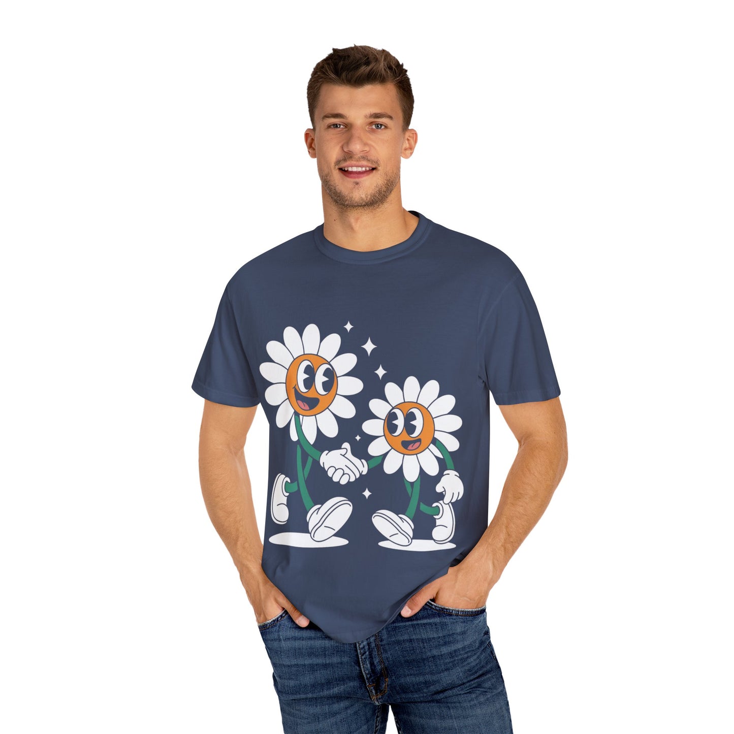 Flower Friends Tee – Retro Cartoon Daisy T-Shirt