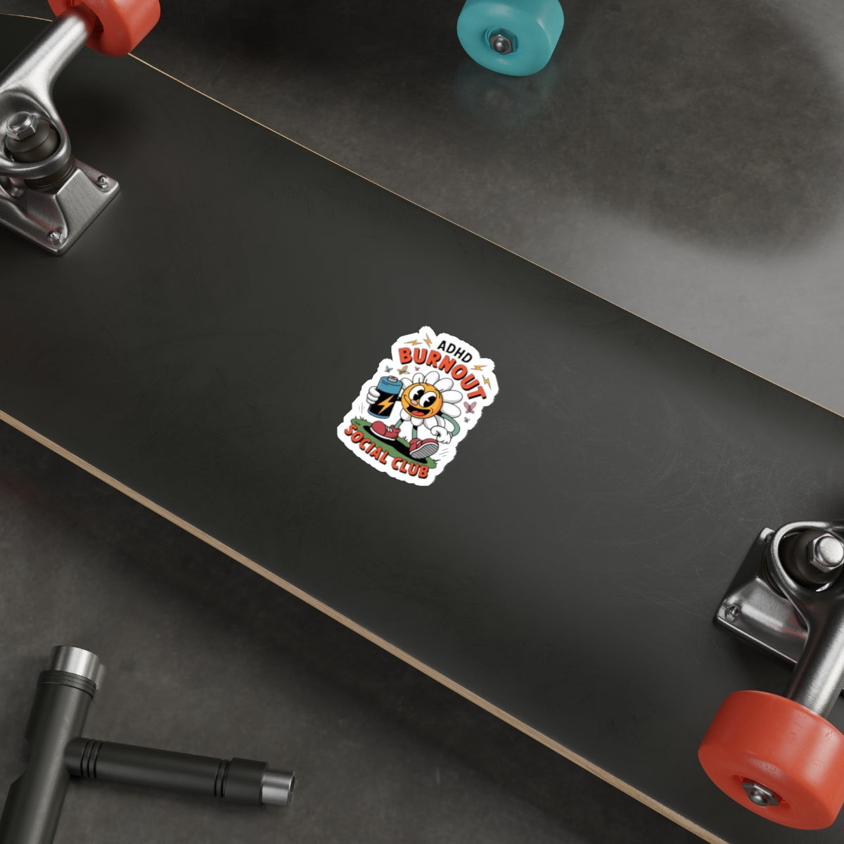 ADHD Burnout Social Club Sticker – Die-Cut Vinyl Sticker