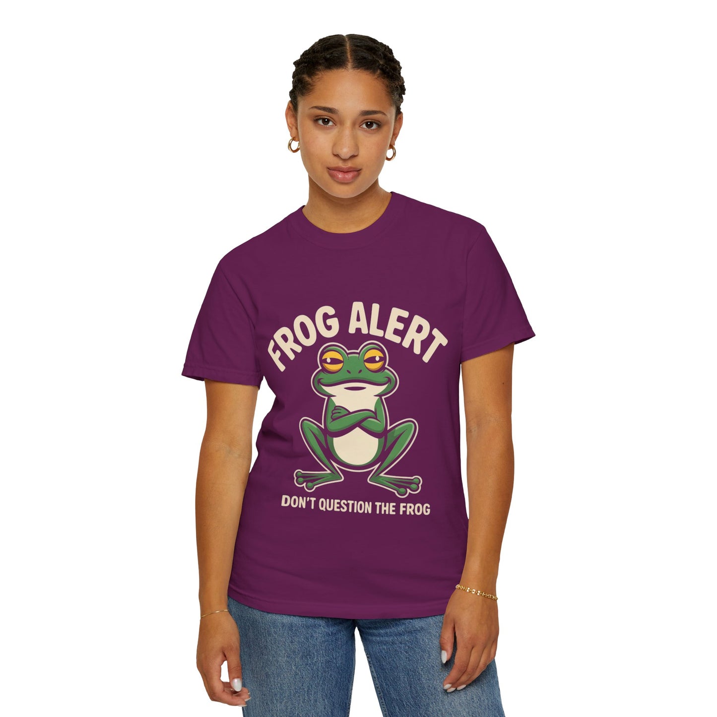 Frog Alert Tee – Funny Amphibian Graphic Comfort Colors T-Shirt